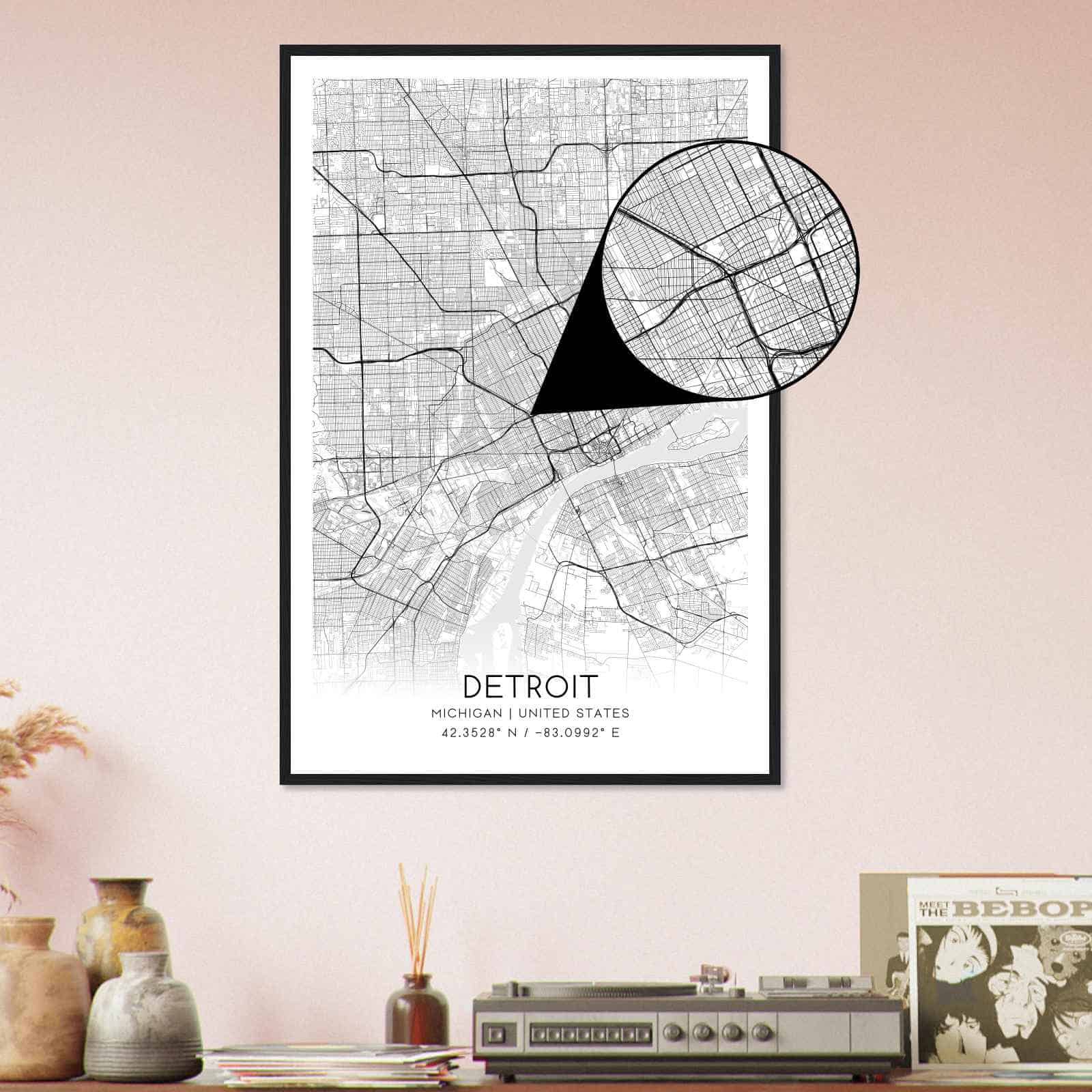 Deerfield Kansas Map Poster, Modern Home Decor Wall Art Print (Copy)