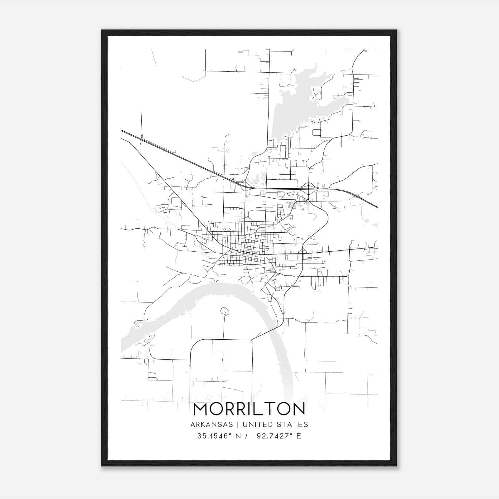 Morrilton Arkansas Map Poster, Modern Home Decor Wall Art Print Morrilton Arkansas Map Poster, Modern Home Decor Wall Art Print