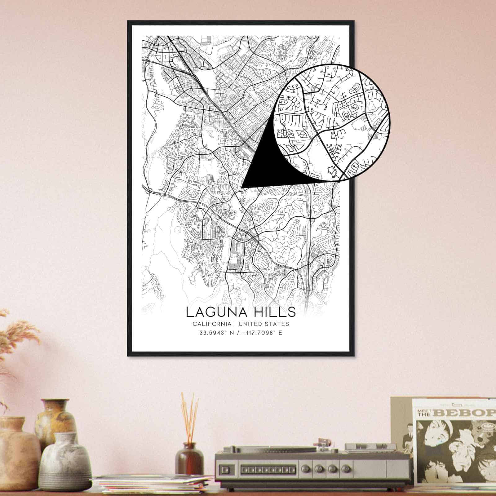 Deerfield Kansas Map Poster, Modern Home Decor Wall Art Print (Copy)