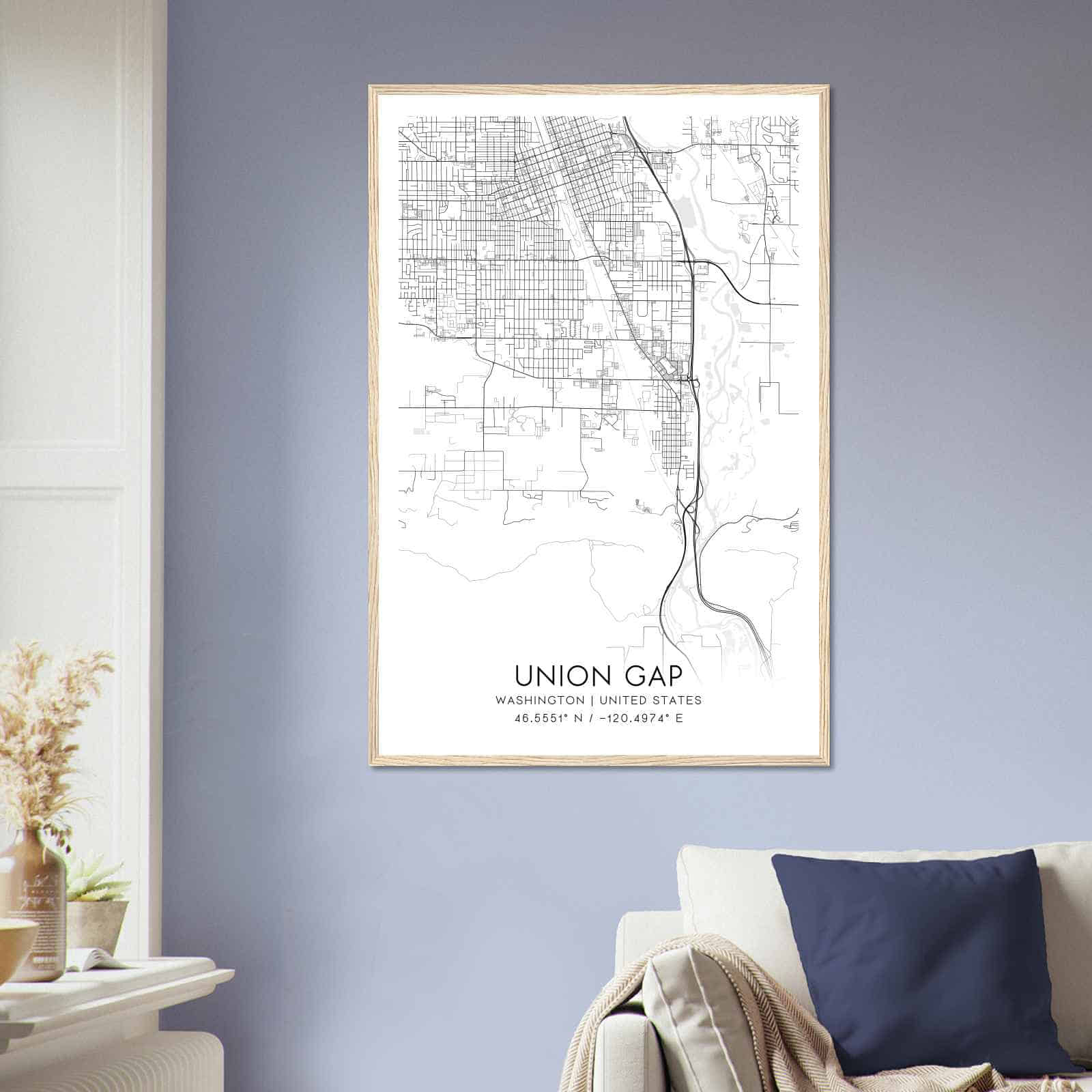 Deerfield Kansas Map Poster, Modern Home Decor Wall Art Print (Copy)