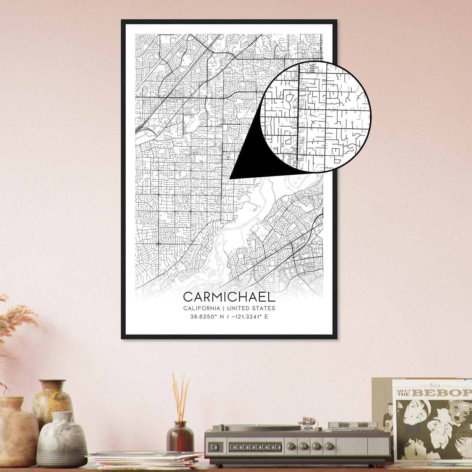 Deerfield Kansas Map Poster, Modern Home Decor Wall Art Print (Copy)