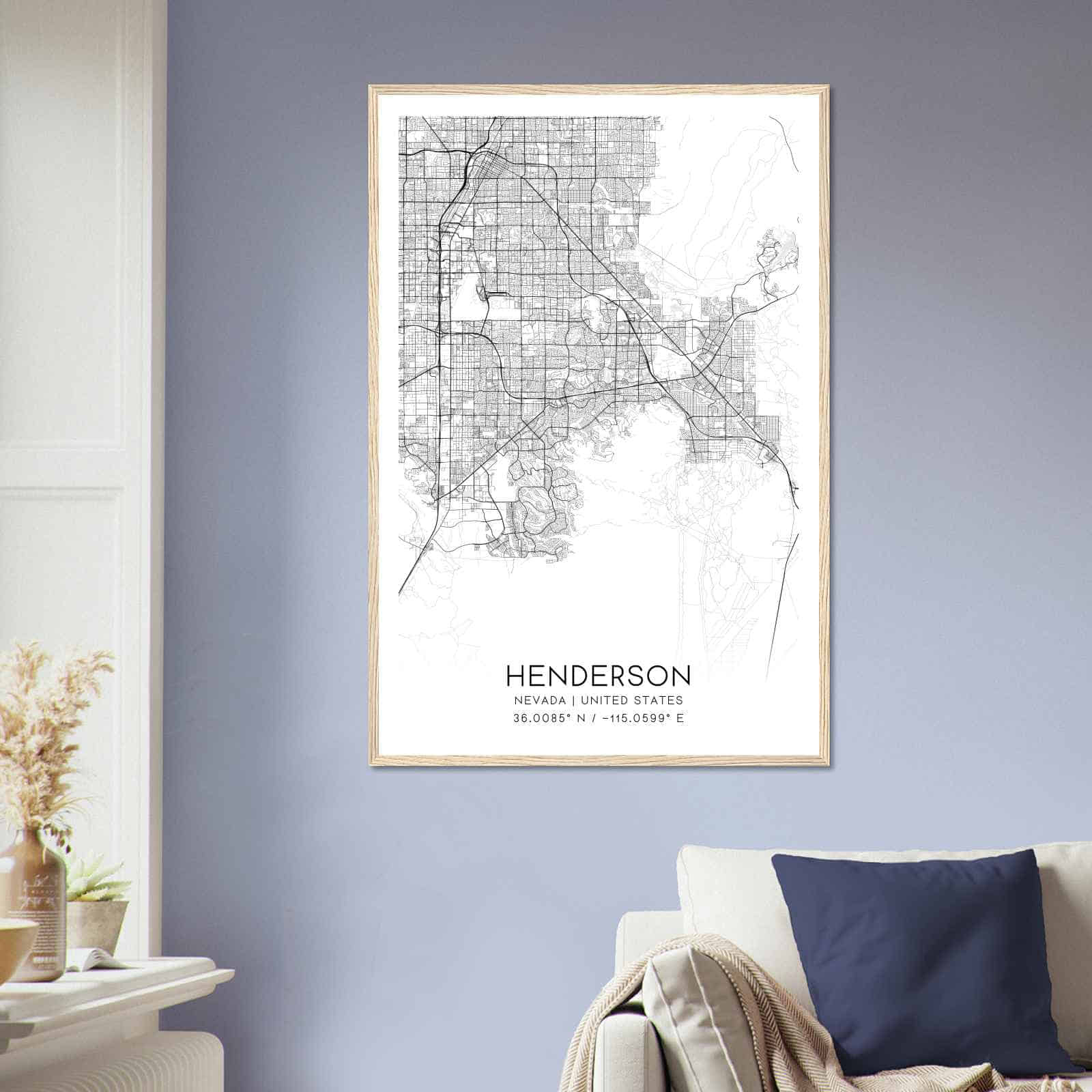 Deerfield Kansas Map Poster, Modern Home Decor Wall Art Print (Copy)