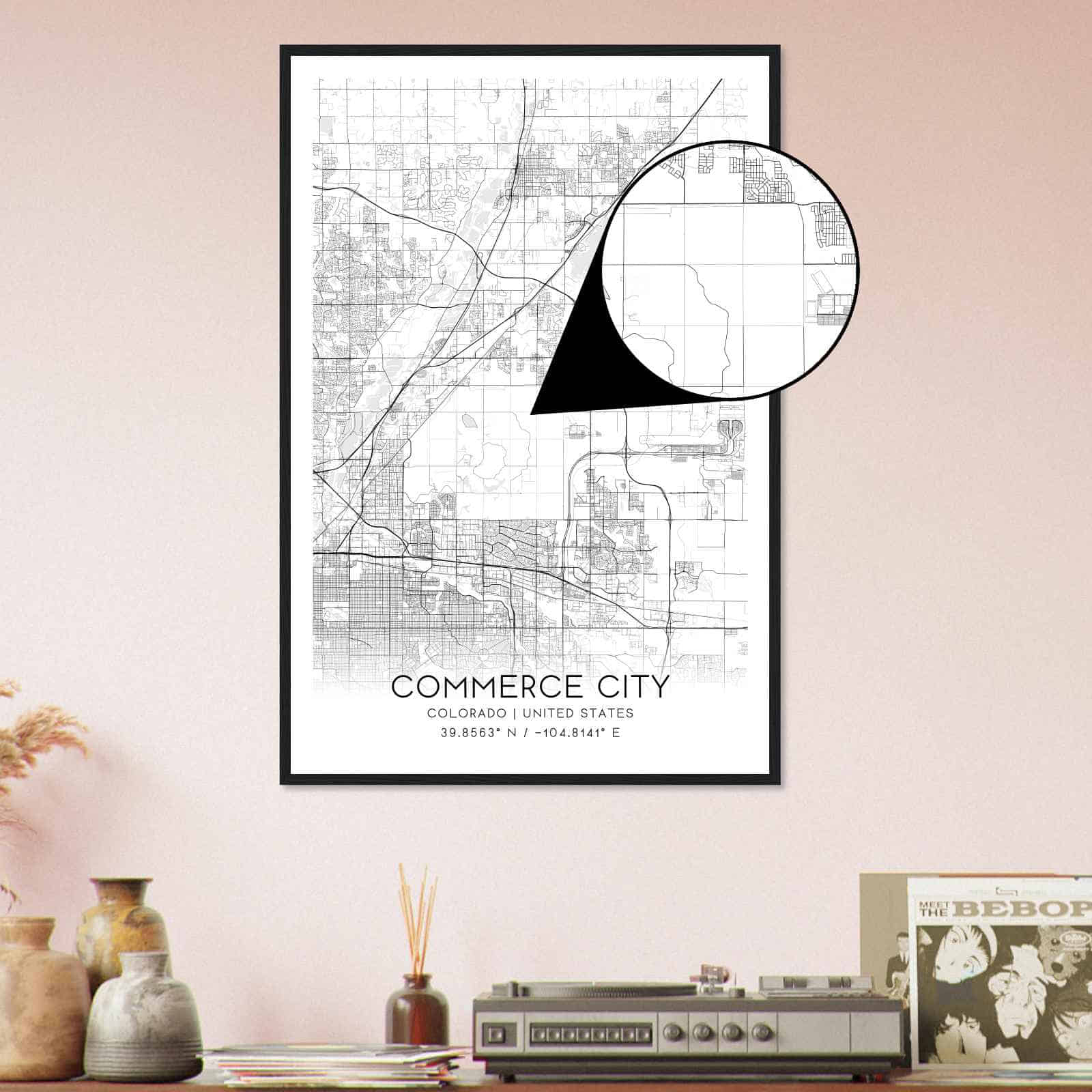 Deerfield Kansas Map Poster, Modern Home Decor Wall Art Print (Copy)