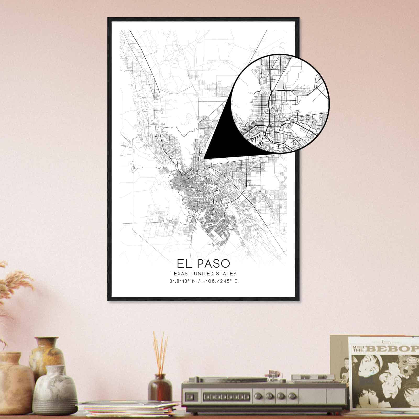 Deerfield Kansas Map Poster, Modern Home Decor Wall Art Print (Copy)
