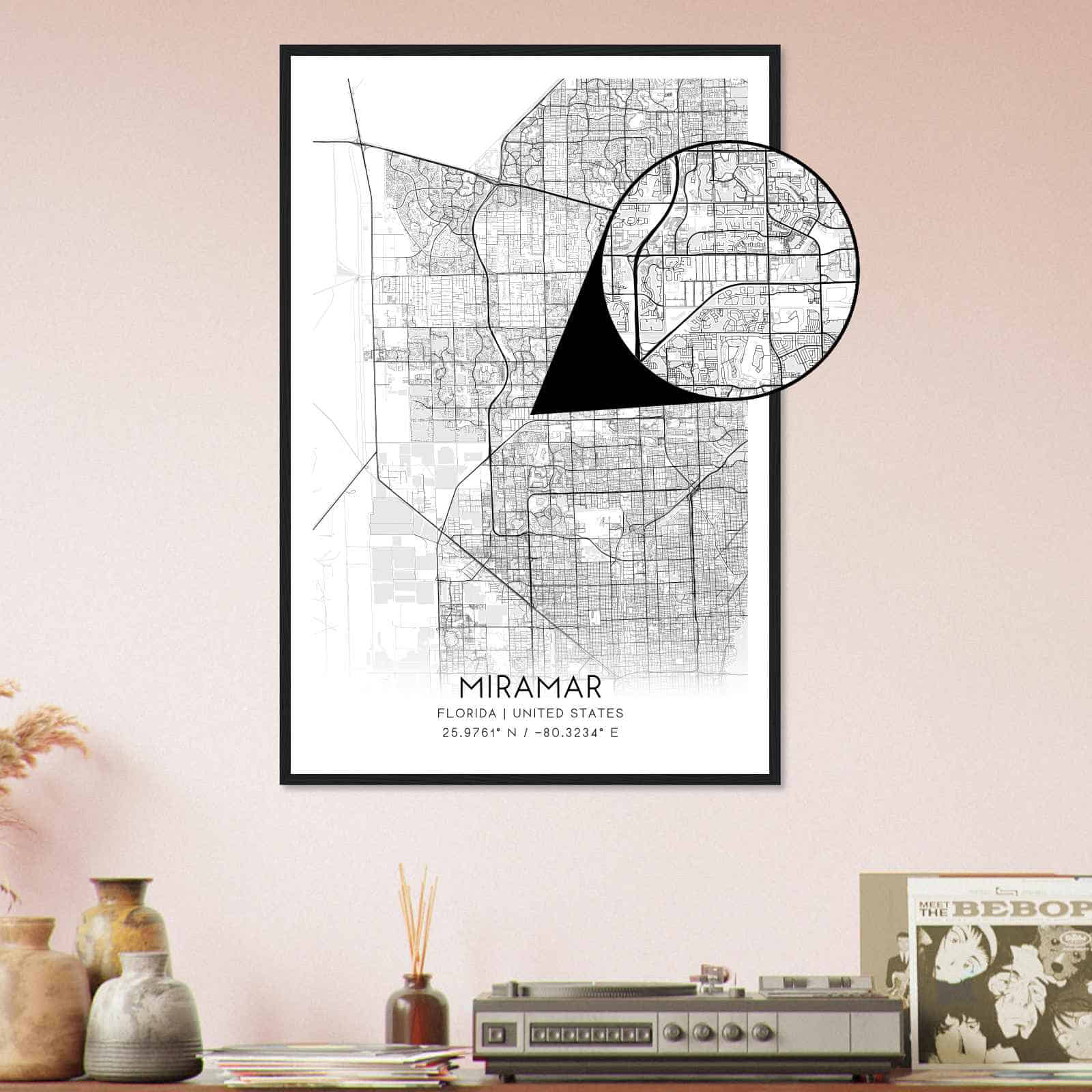 Deerfield Kansas Map Poster, Modern Home Decor Wall Art Print (Copy)