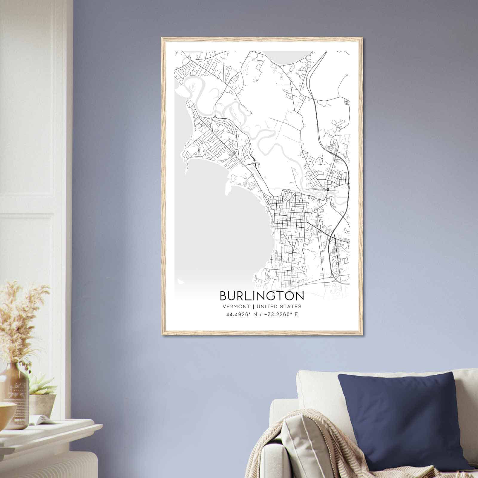 Deerfield Kansas Map Poster, Modern Home Decor Wall Art Print (Copy)