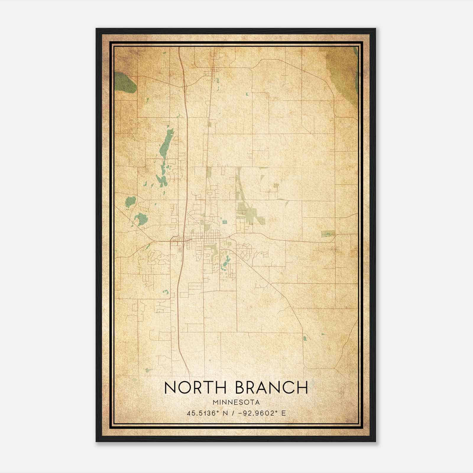 Vintage North Branch Minnesota Map Poster, Modern Home Decor Wall Art Print Vintage North Branch Minnesota Map Poster, Modern Home Decor Wall Art Print