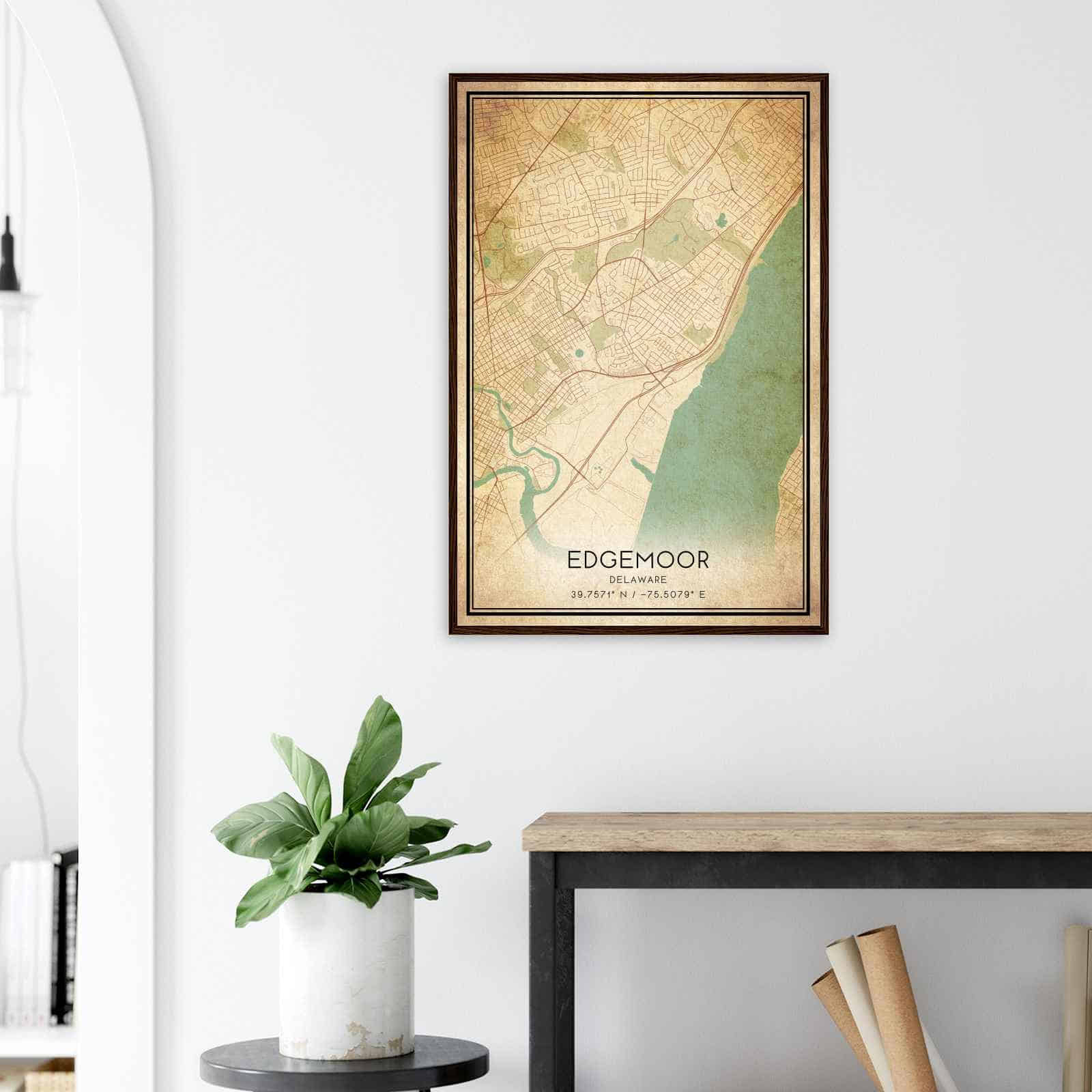 Deerfield Kansas Map Poster, Modern Home Decor Wall Art Print (Copy)