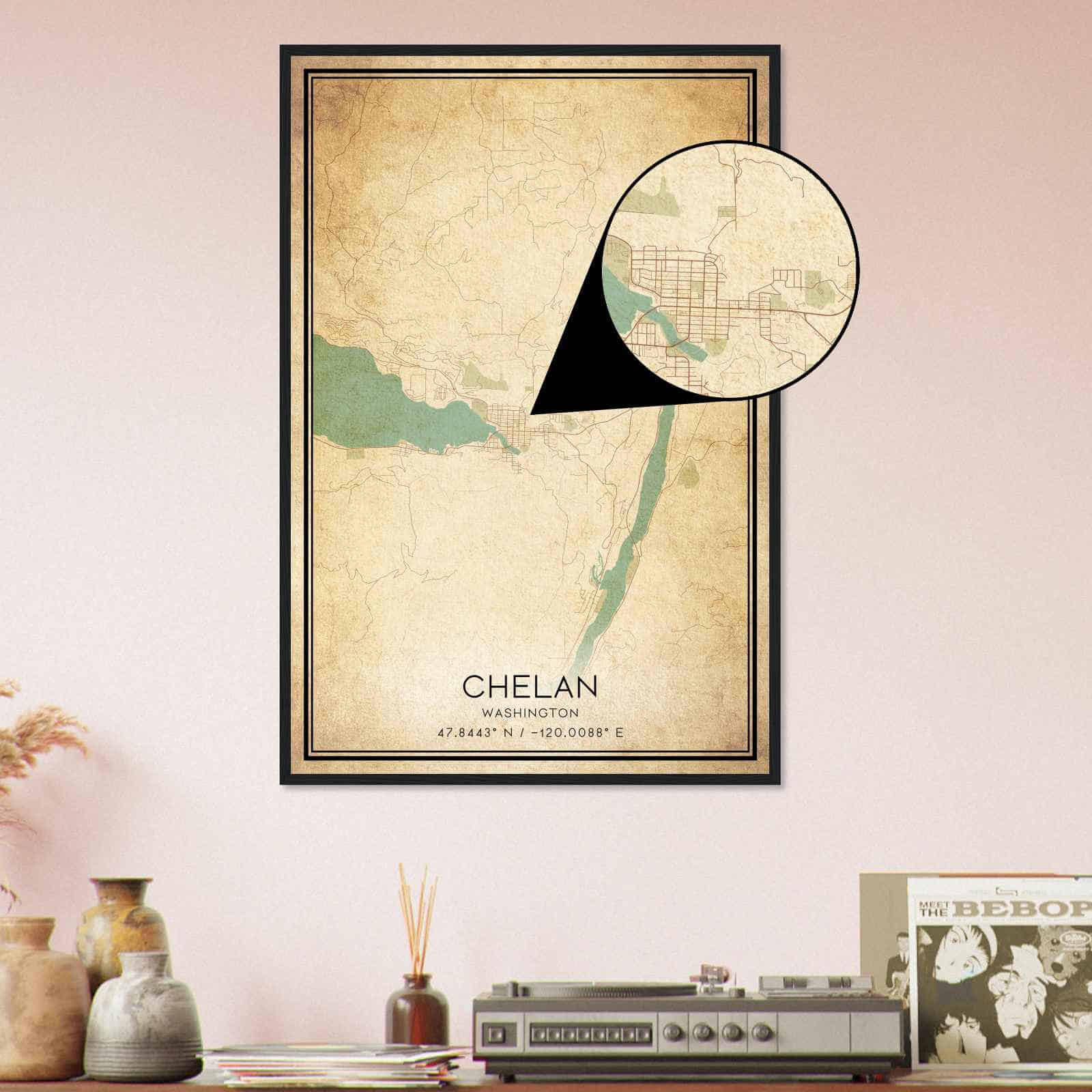 Deerfield Kansas Map Poster, Modern Home Decor Wall Art Print (Copy)