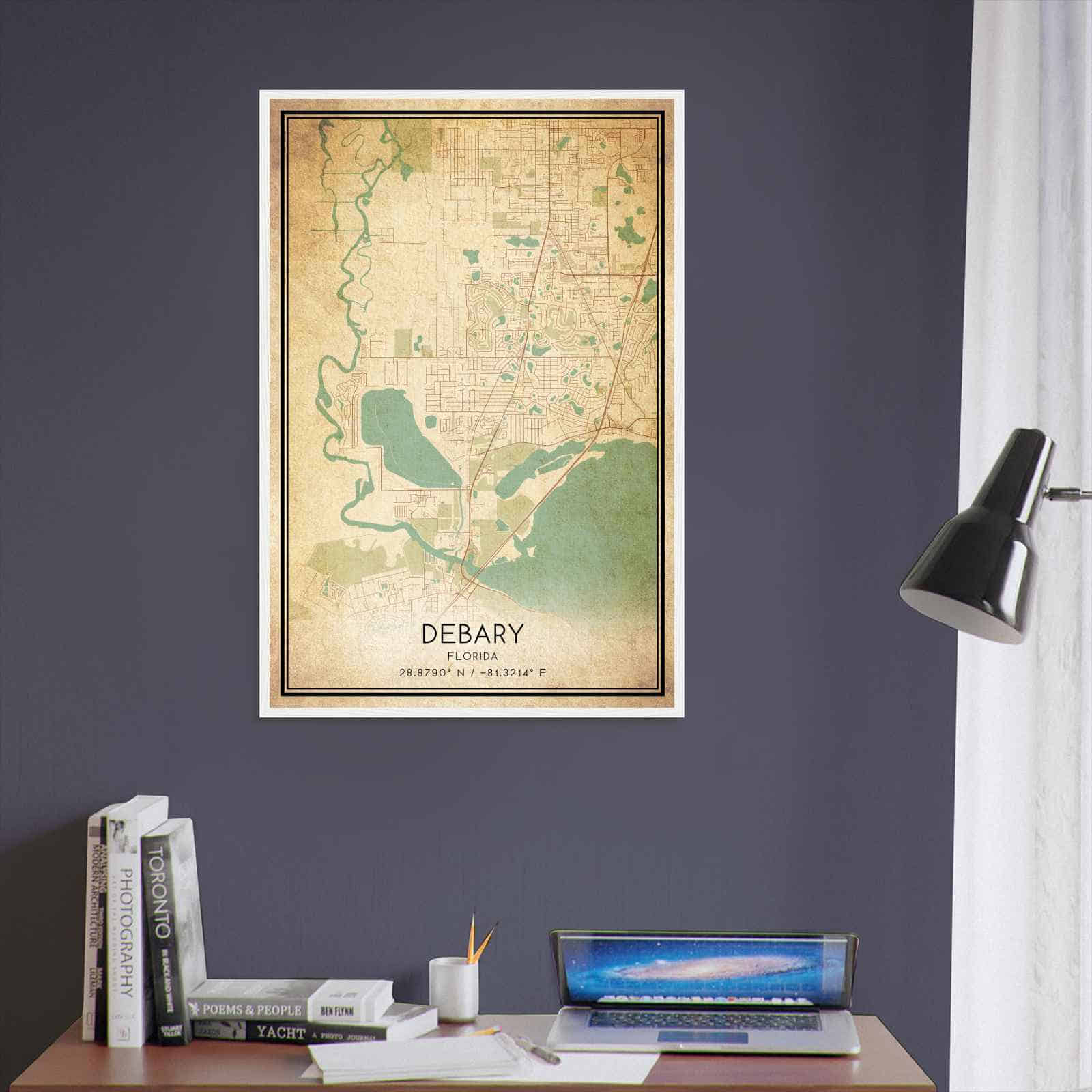 Deerfield Kansas Map Poster, Modern Home Decor Wall Art Print (Copy)