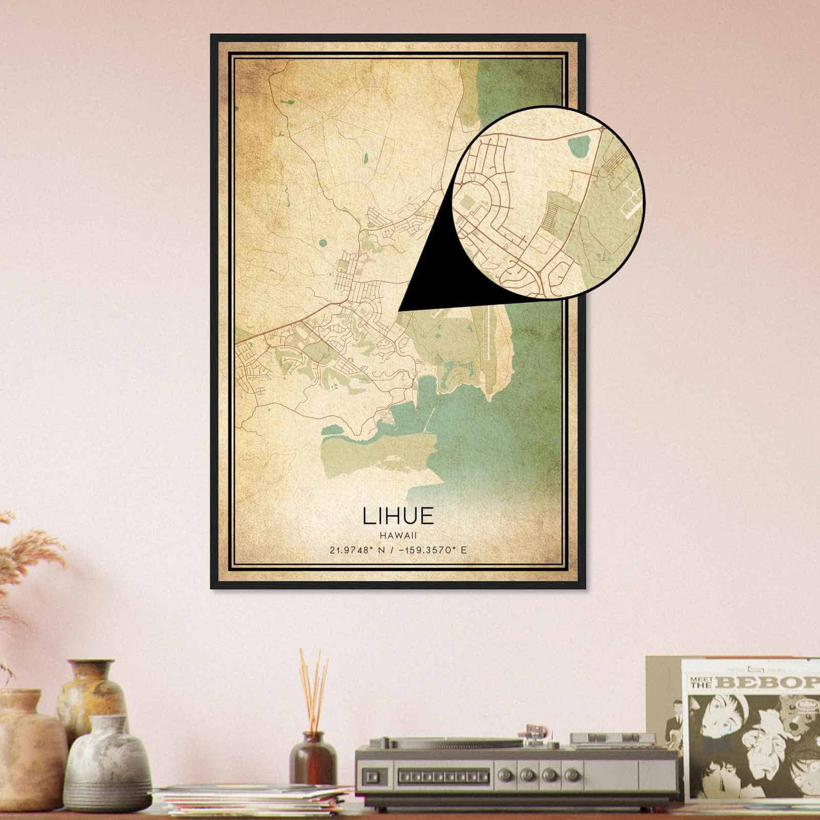 Deerfield Kansas Map Poster, Modern Home Decor Wall Art Print (Copy)