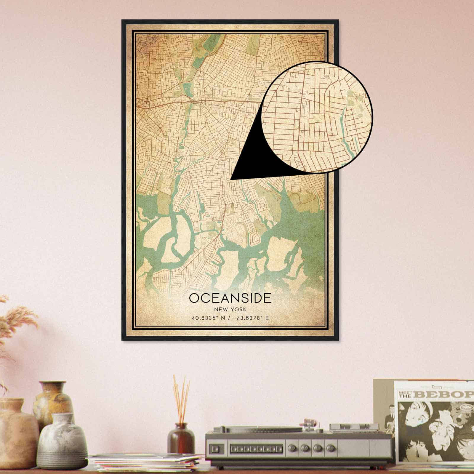 Deerfield Kansas Map Poster, Modern Home Decor Wall Art Print (Copy)