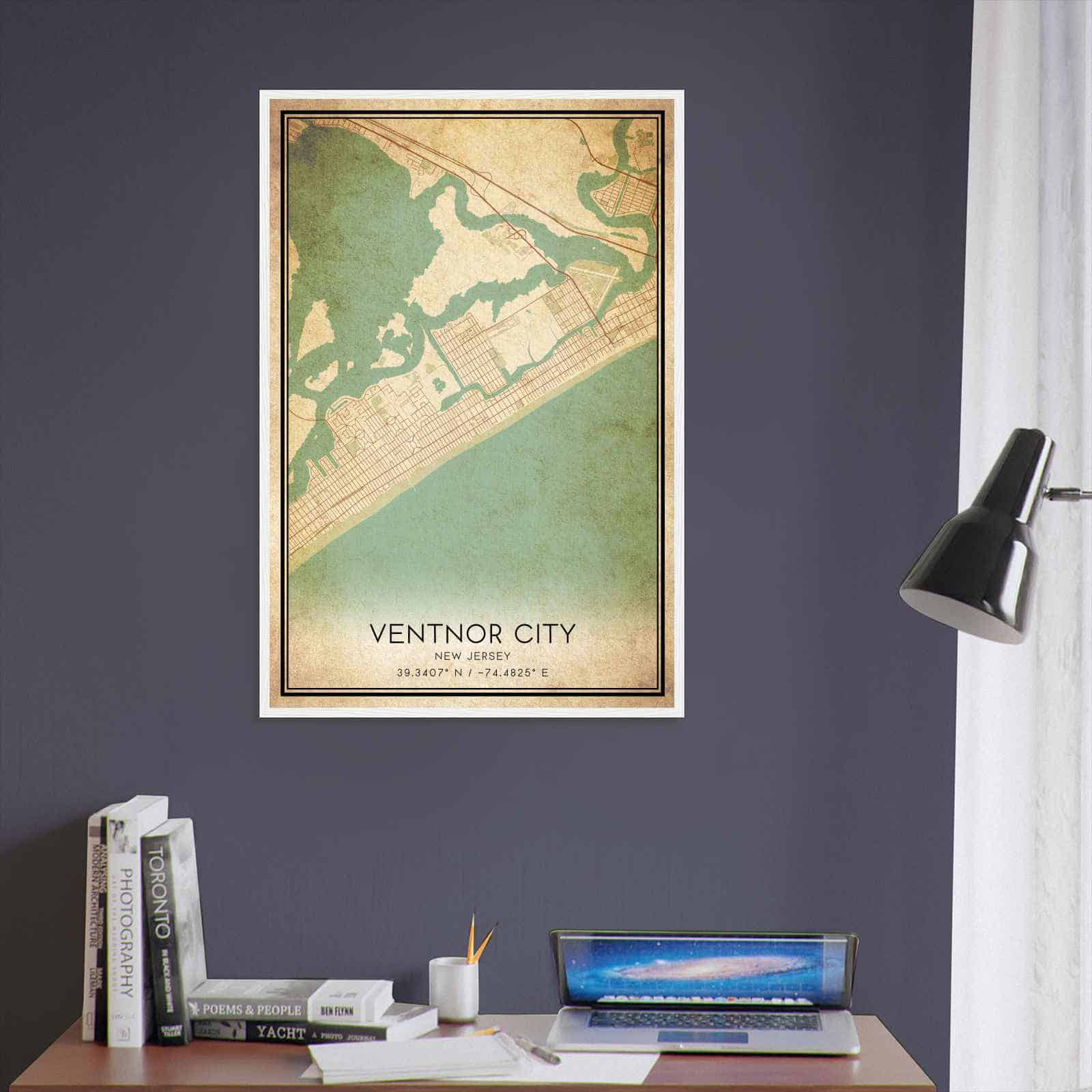 Deerfield Kansas Map Poster, Modern Home Decor Wall Art Print (Copy)
