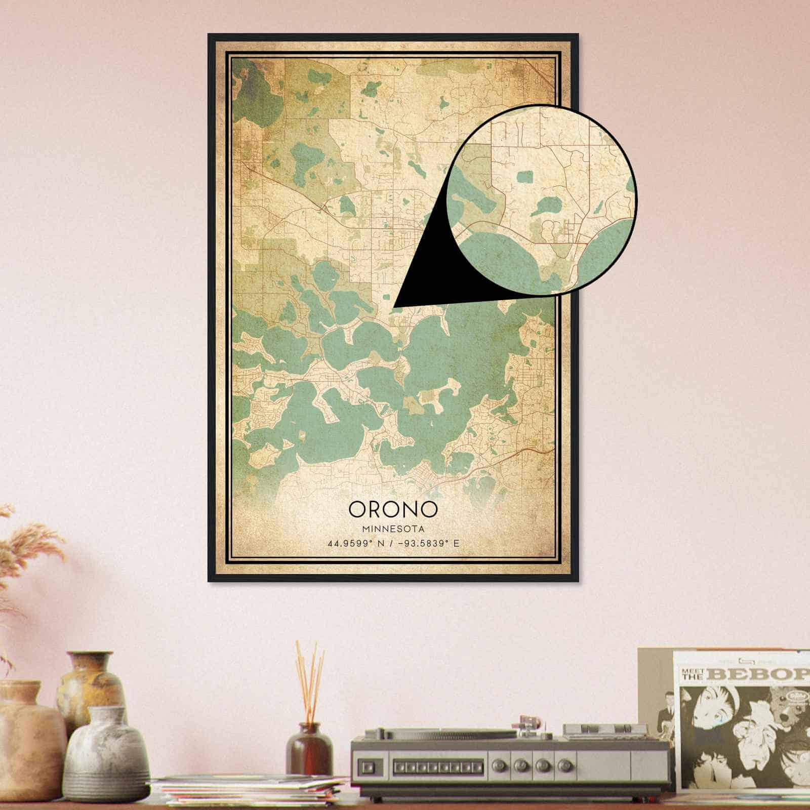 Deerfield Kansas Map Poster, Modern Home Decor Wall Art Print (Copy)