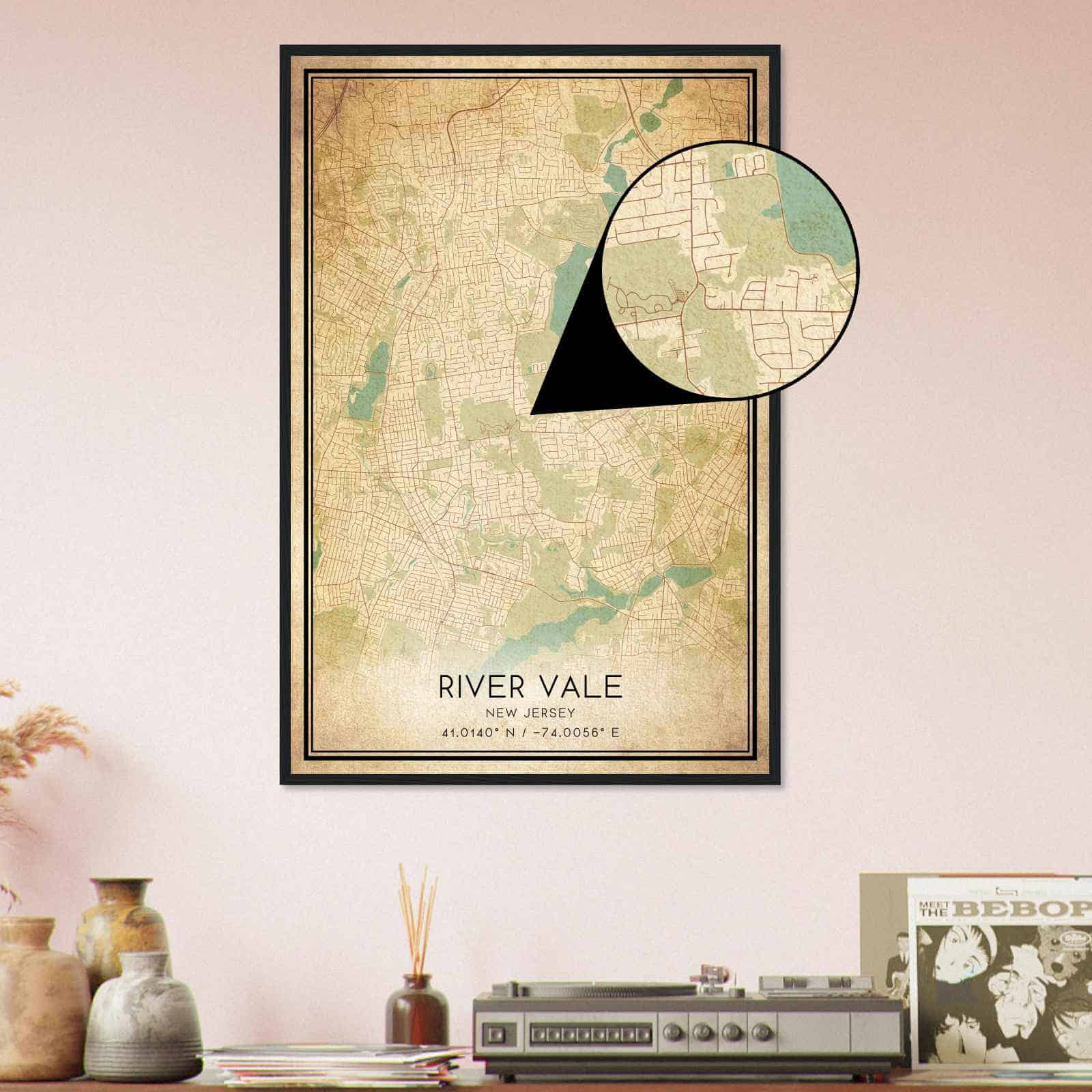 Deerfield Kansas Map Poster, Modern Home Decor Wall Art Print (Copy)