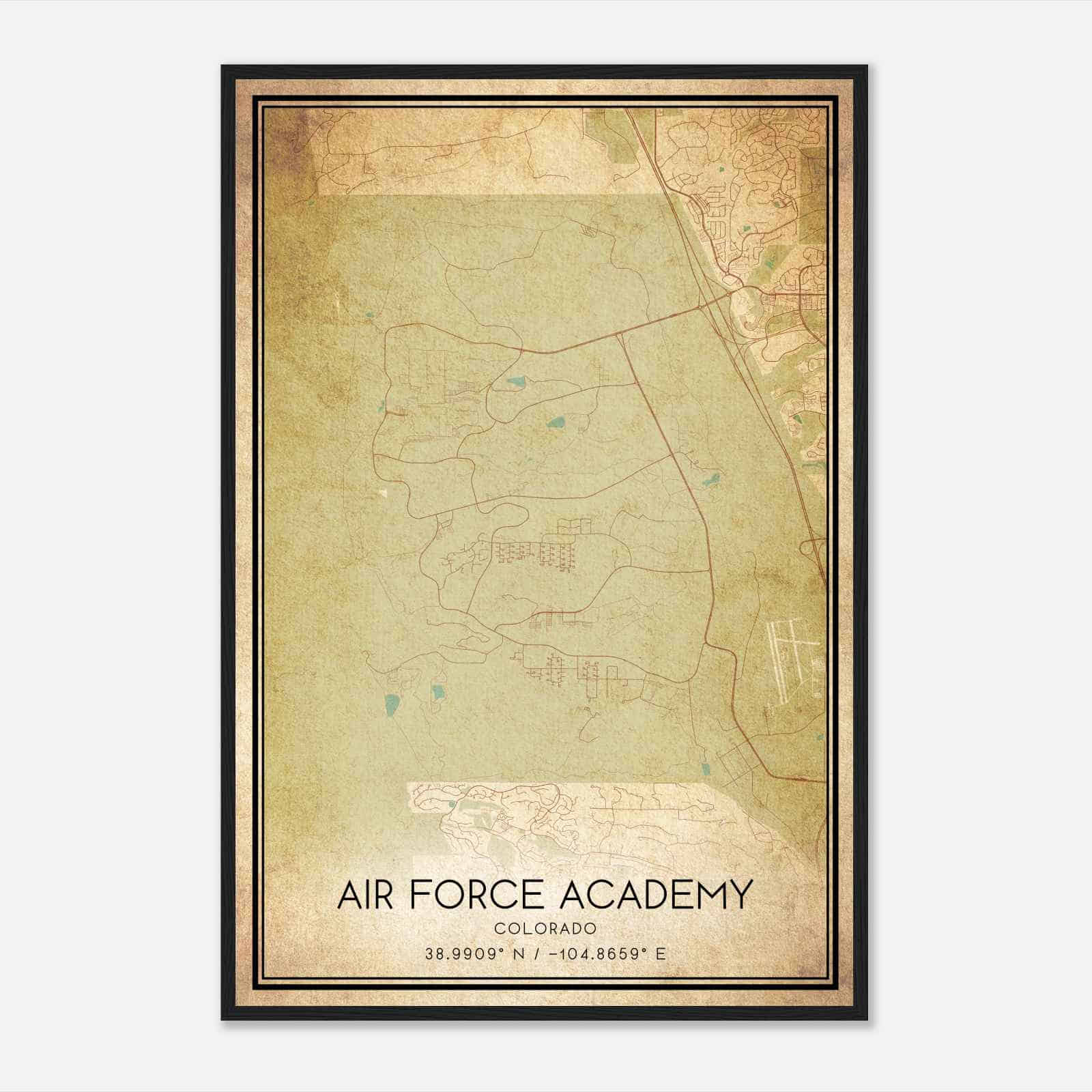Vintage Air Force Academy Colorado Map Poster, Modern Home Decor Wall Art Print Vintage Air Force Academy Colorado Map Poster, Modern Home Decor Wall Art Print