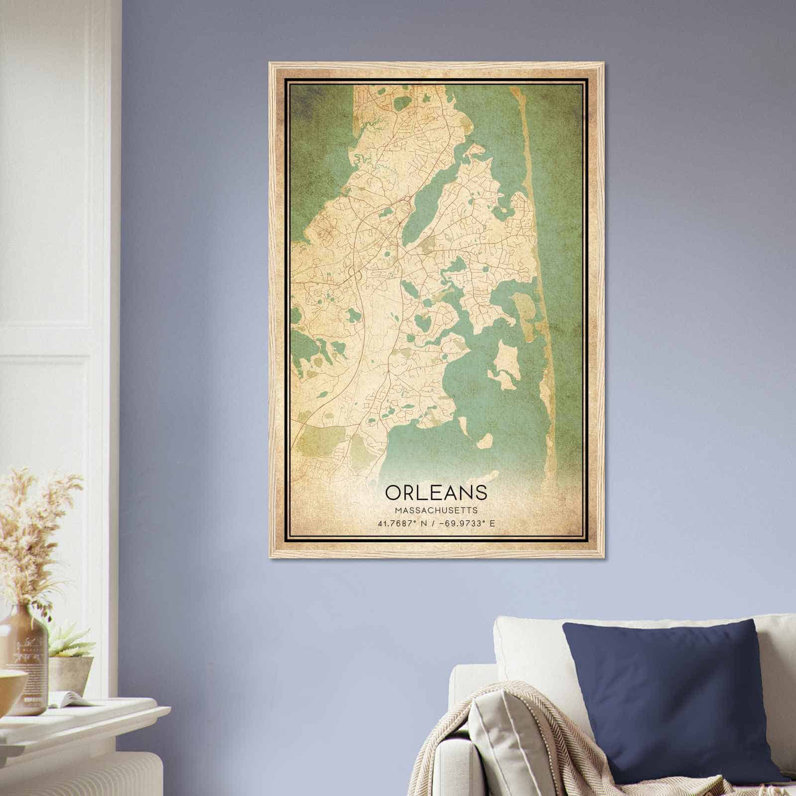 Deerfield Kansas Map Poster, Modern Home Decor Wall Art Print (Copy)