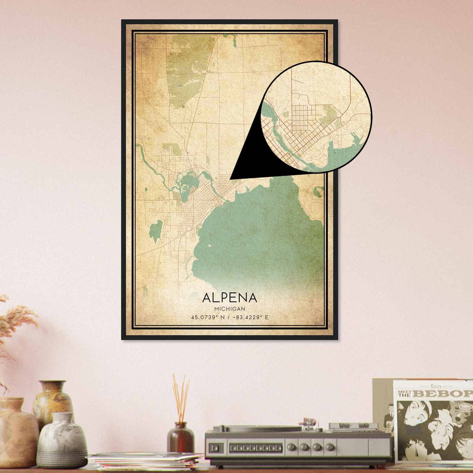 Deerfield Kansas Map Poster, Modern Home Decor Wall Art Print (Copy)