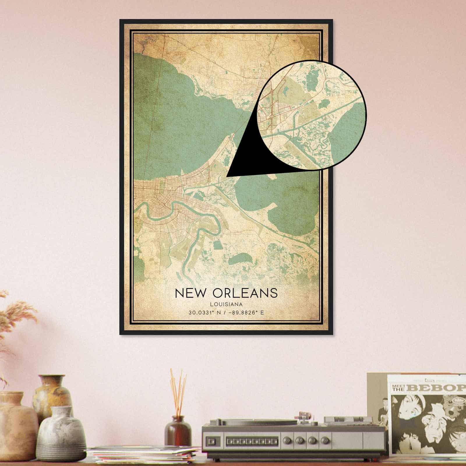 Deerfield Kansas Map Poster, Modern Home Decor Wall Art Print (Copy)