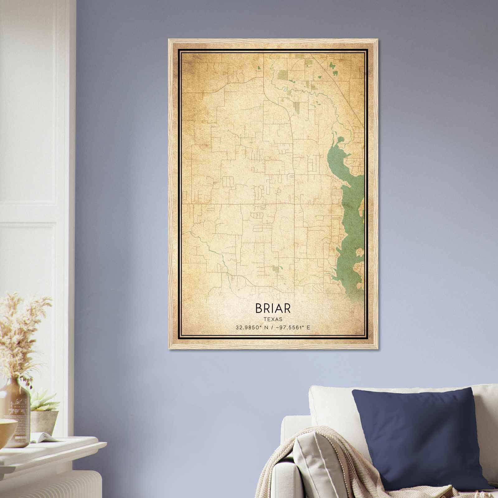 Deerfield Kansas Map Poster, Modern Home Decor Wall Art Print (Copy)