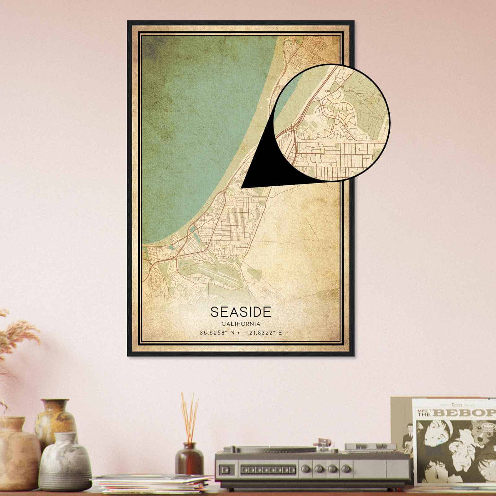 Deerfield Kansas Map Poster, Modern Home Decor Wall Art Print (Copy)