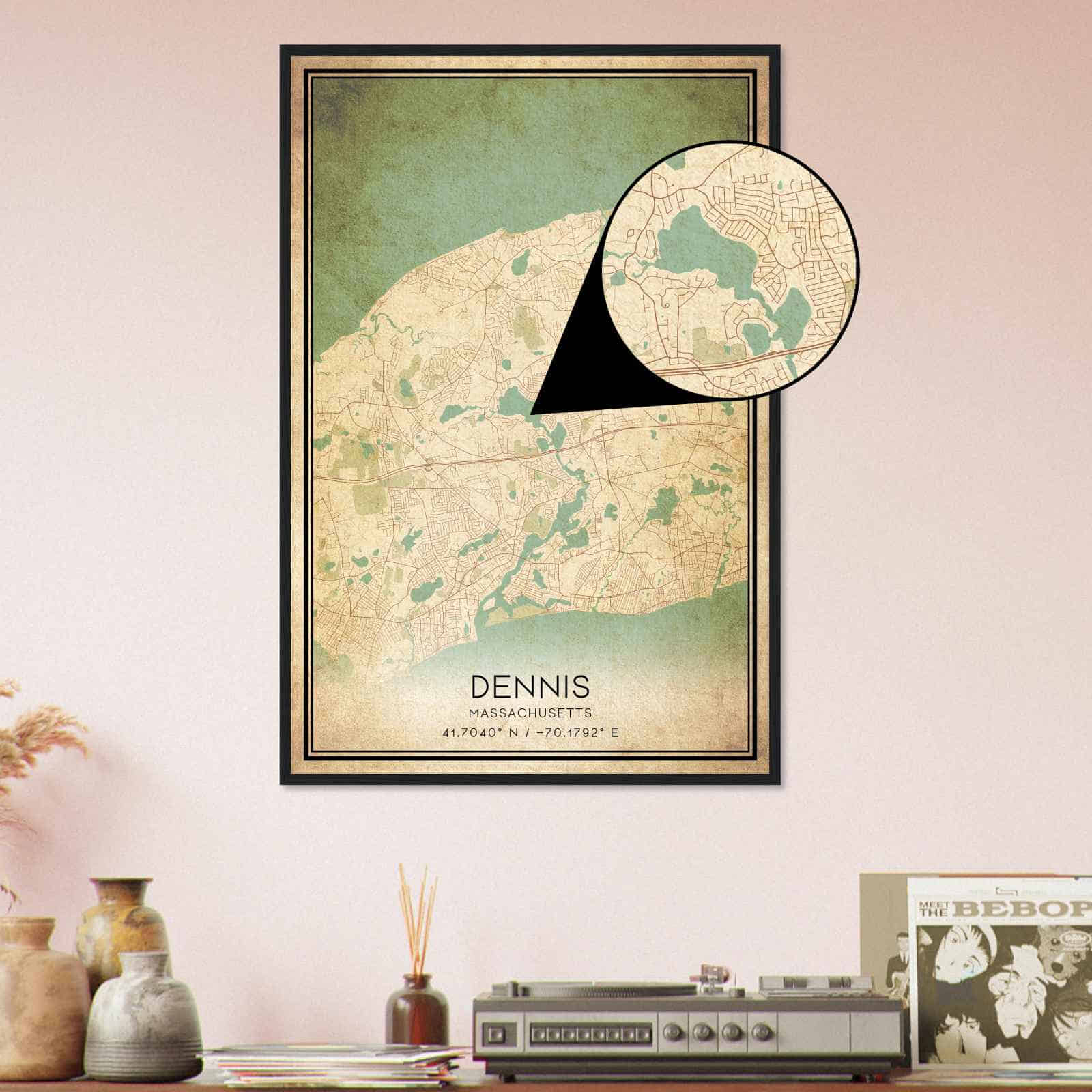 Deerfield Kansas Map Poster, Modern Home Decor Wall Art Print (Copy)