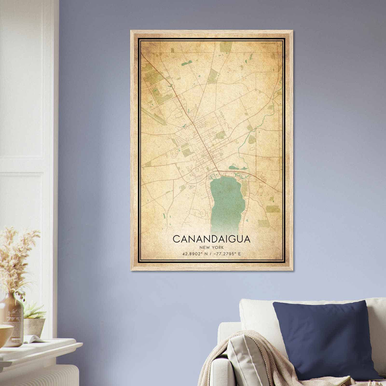 Deerfield Kansas Map Poster, Modern Home Decor Wall Art Print (Copy)