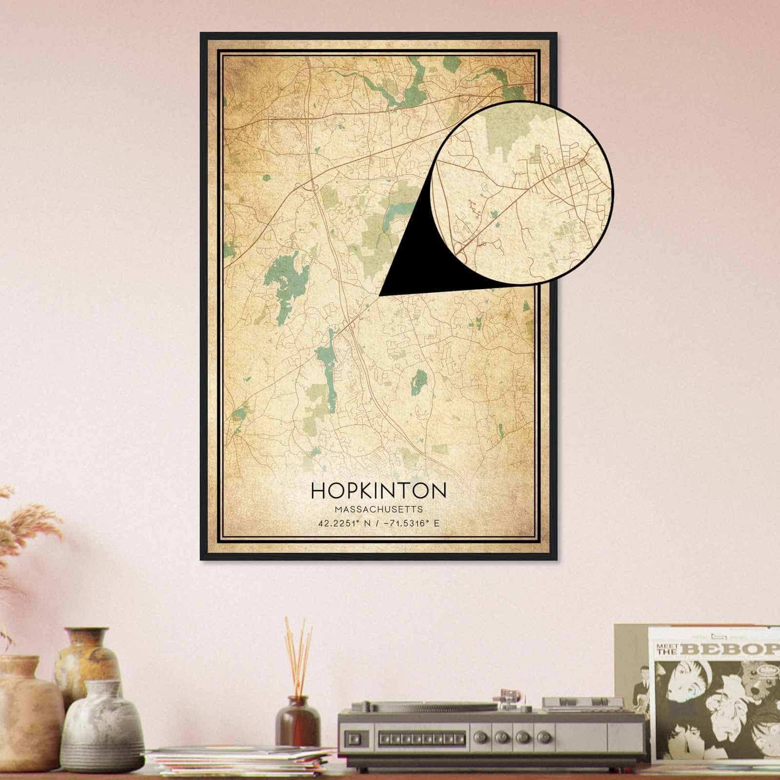 Deerfield Kansas Map Poster, Modern Home Decor Wall Art Print (Copy)