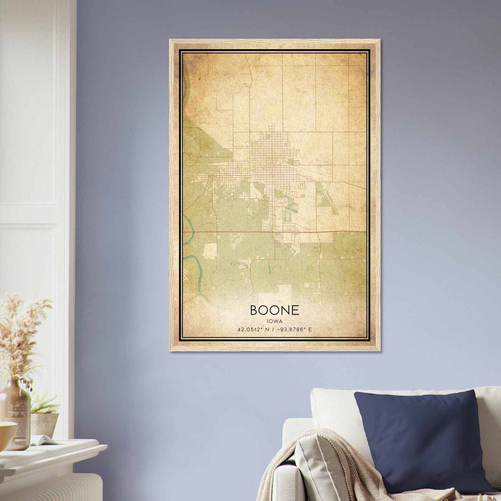 Deerfield Kansas Map Poster, Modern Home Decor Wall Art Print (Copy)