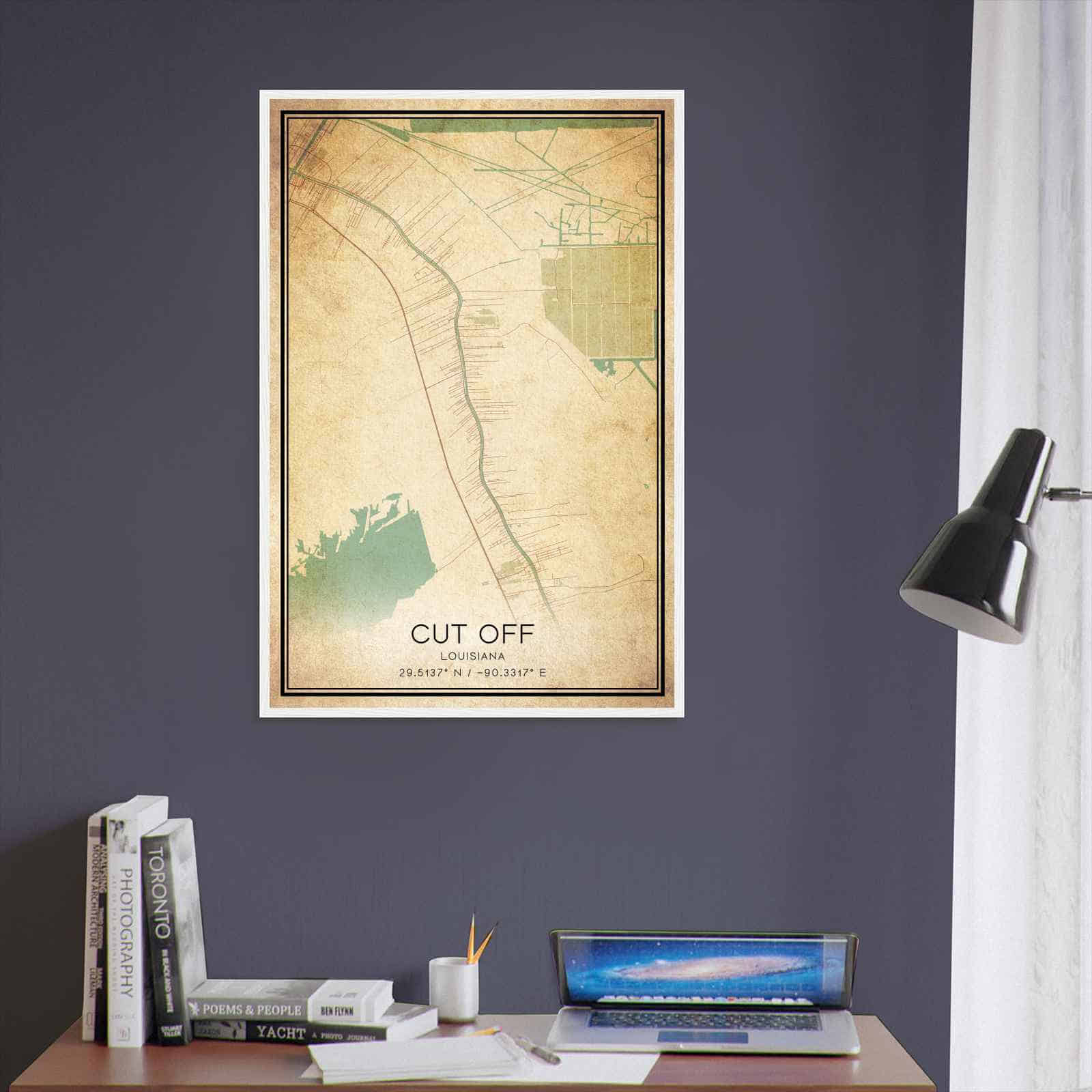 Deerfield Kansas Map Poster, Modern Home Decor Wall Art Print (Copy)