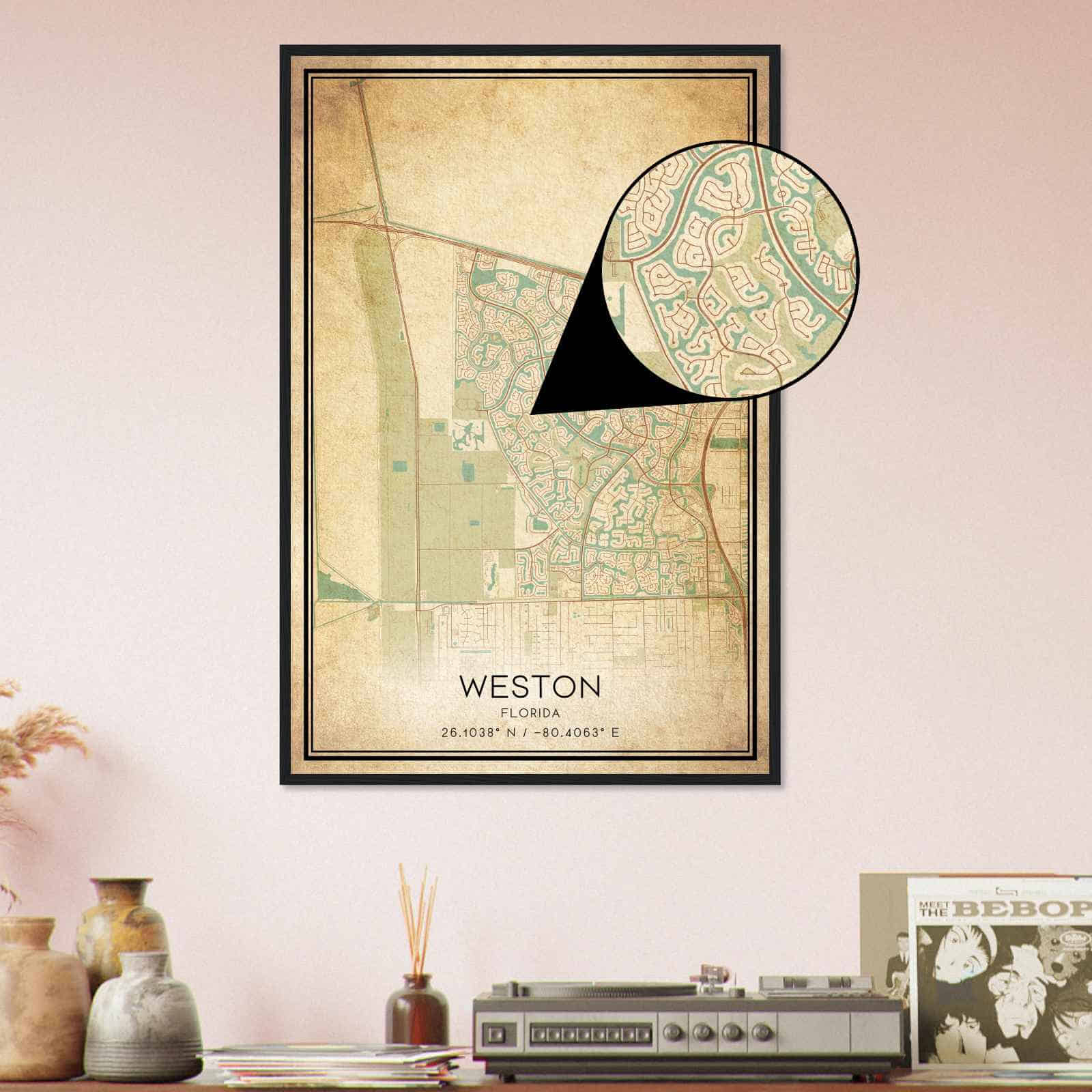 Deerfield Kansas Map Poster, Modern Home Decor Wall Art Print (Copy)