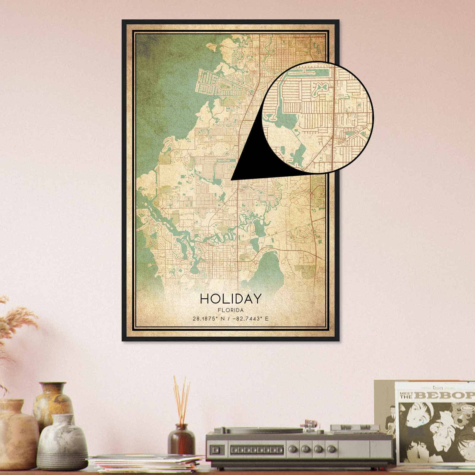 Deerfield Kansas Map Poster, Modern Home Decor Wall Art Print (Copy)