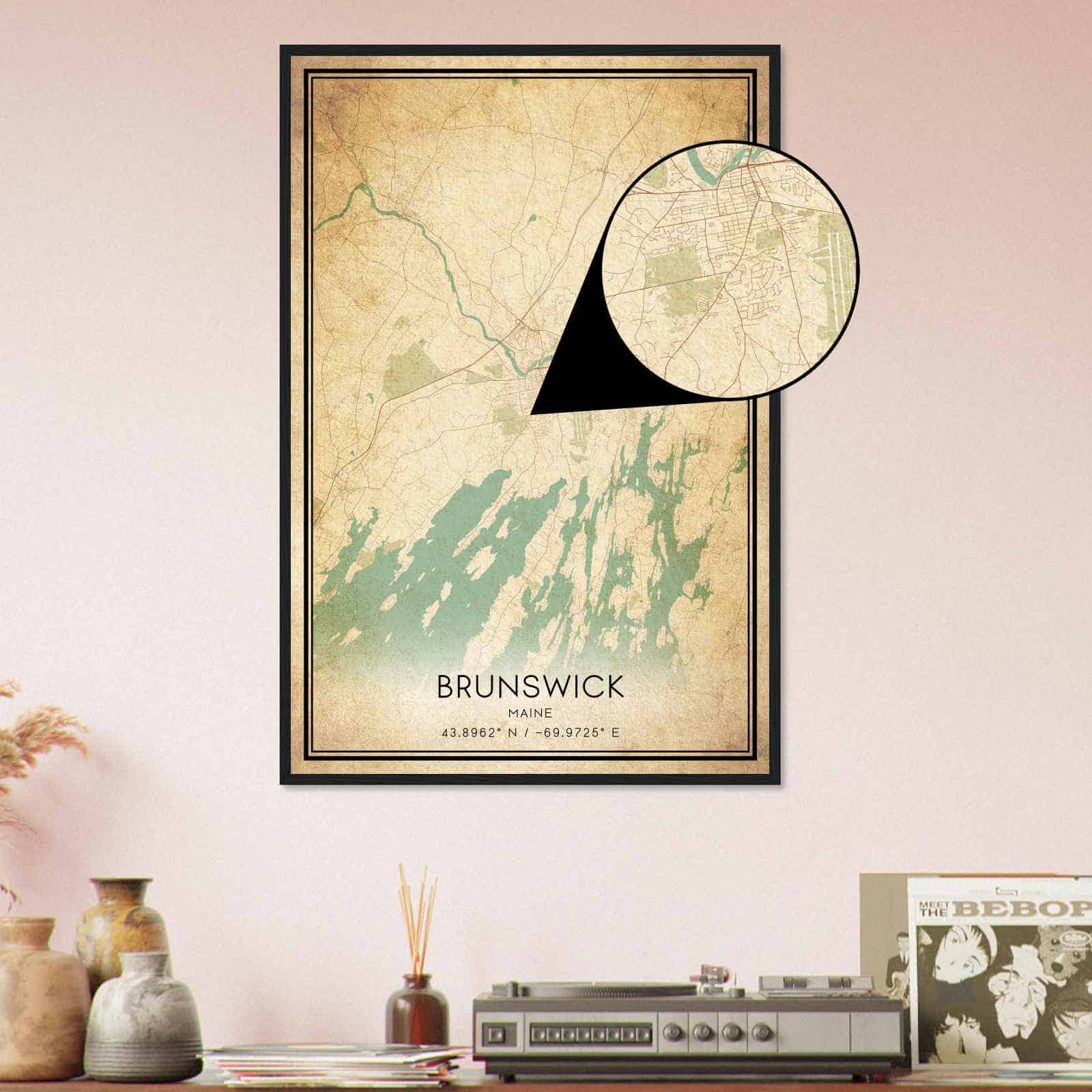 Deerfield Kansas Map Poster, Modern Home Decor Wall Art Print (Copy)