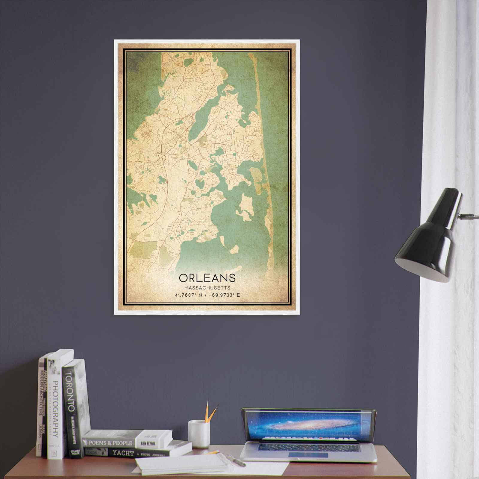 Deerfield Kansas Map Poster, Modern Home Decor Wall Art Print (Copy)
