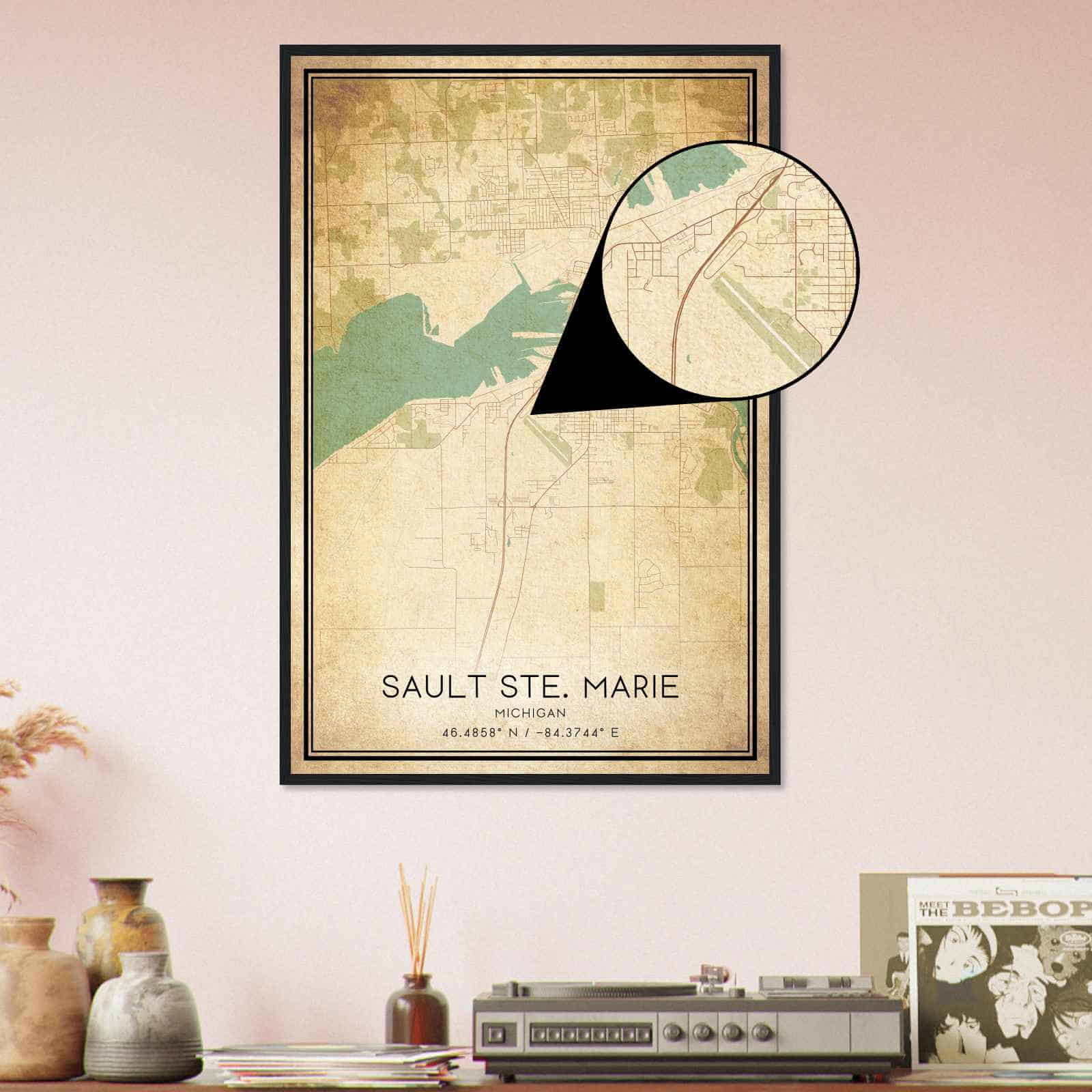 Deerfield Kansas Map Poster, Modern Home Decor Wall Art Print (Copy)