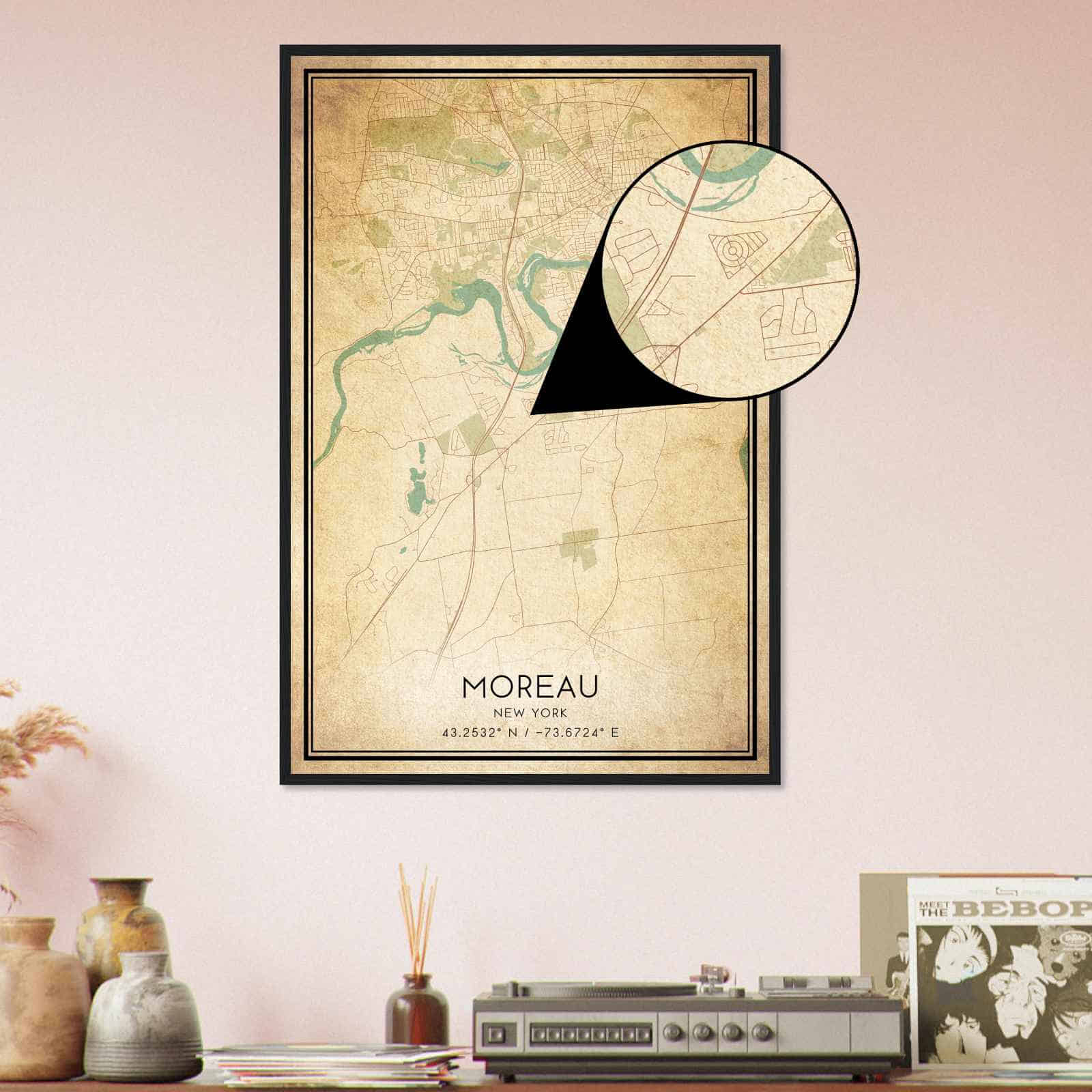 Deerfield Kansas Map Poster, Modern Home Decor Wall Art Print (Copy)