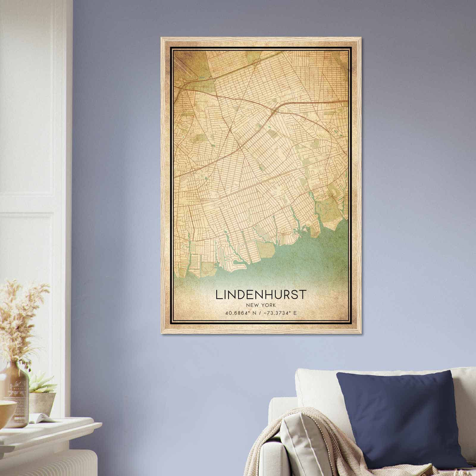 Deerfield Kansas Map Poster, Modern Home Decor Wall Art Print (Copy)