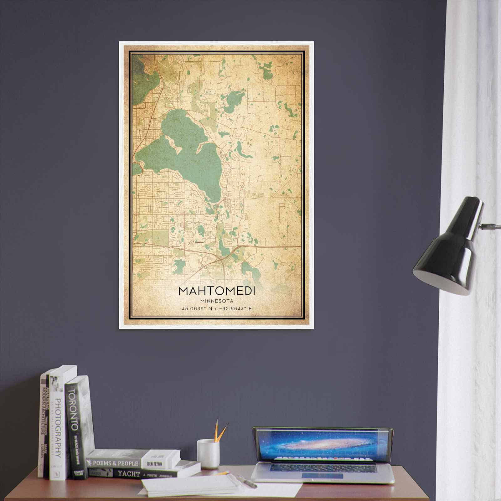 Deerfield Kansas Map Poster, Modern Home Decor Wall Art Print (Copy)