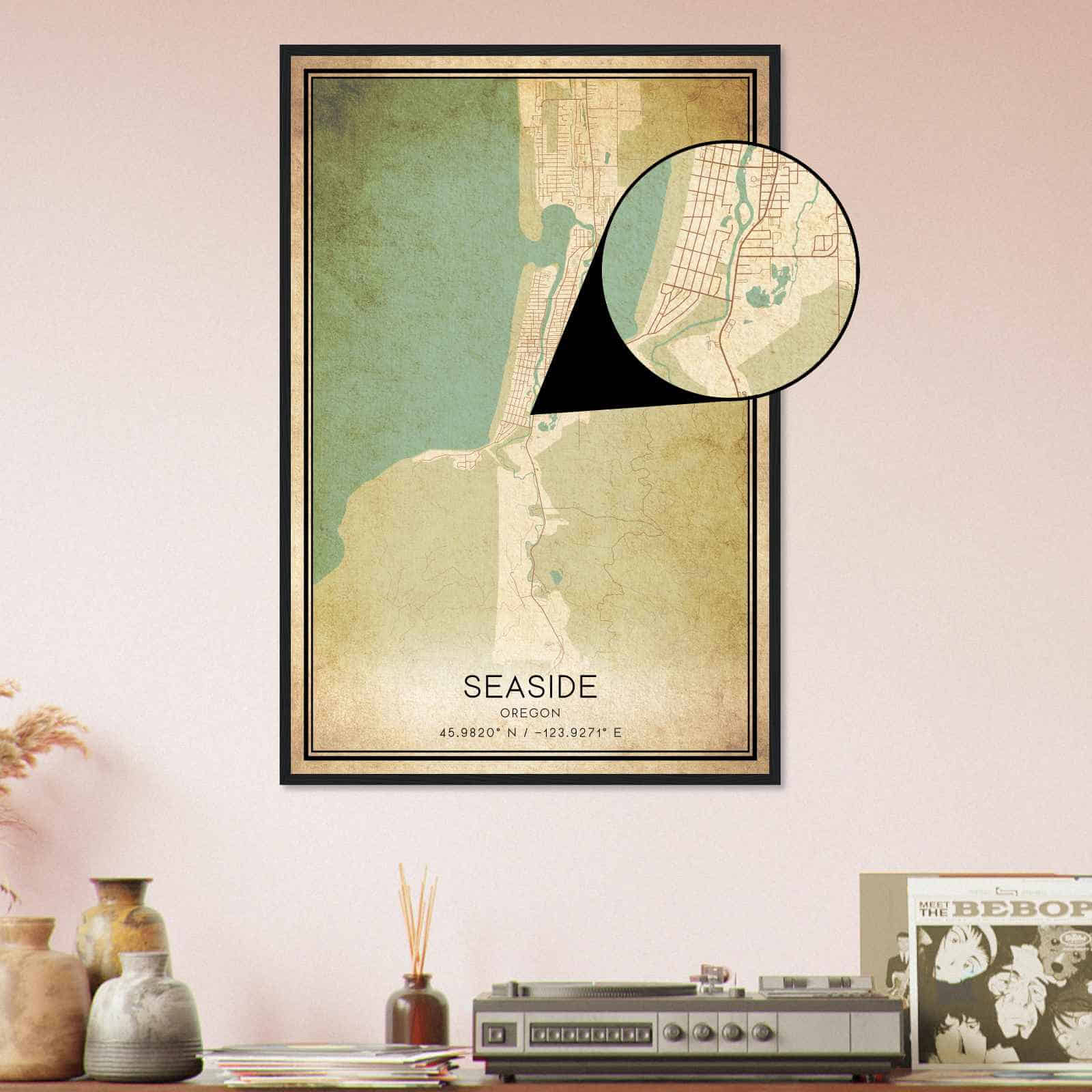 Deerfield Kansas Map Poster, Modern Home Decor Wall Art Print (Copy)