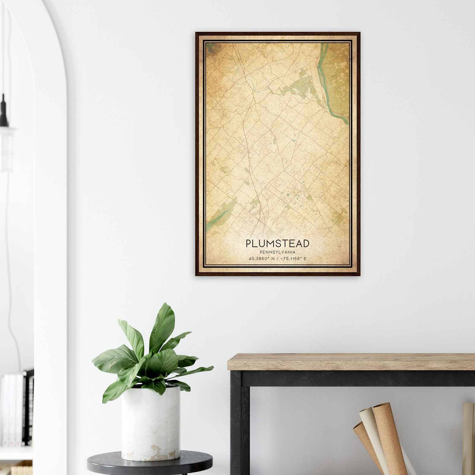 Deerfield Kansas Map Poster, Modern Home Decor Wall Art Print (Copy)
