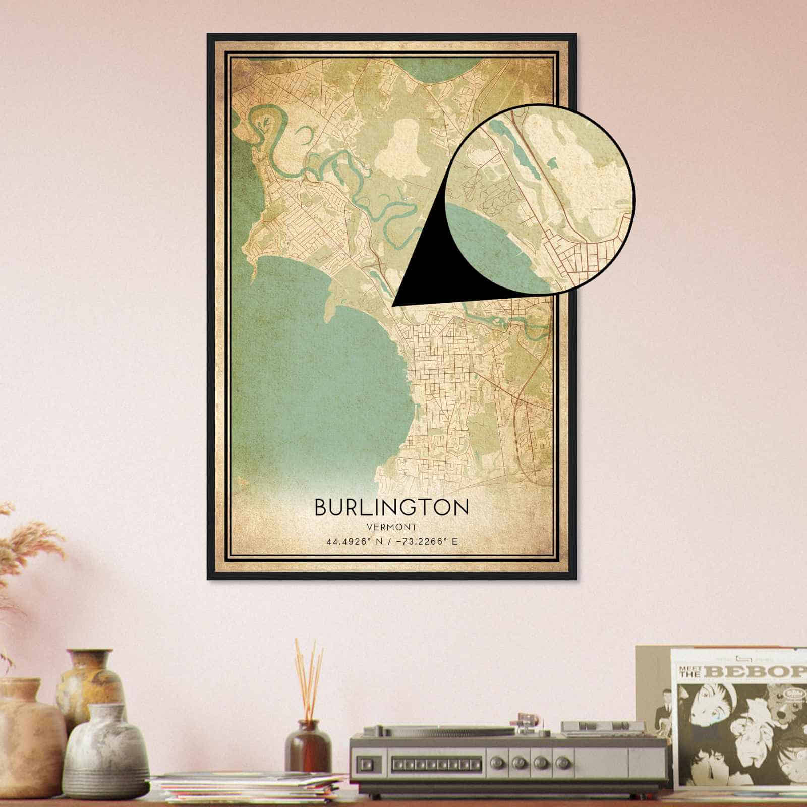 Deerfield Kansas Map Poster, Modern Home Decor Wall Art Print (Copy)