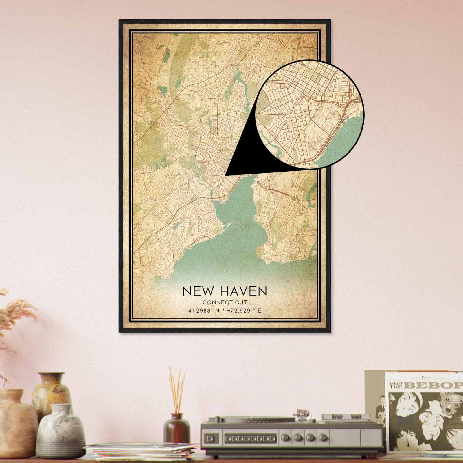 Deerfield Kansas Map Poster, Modern Home Decor Wall Art Print (Copy)