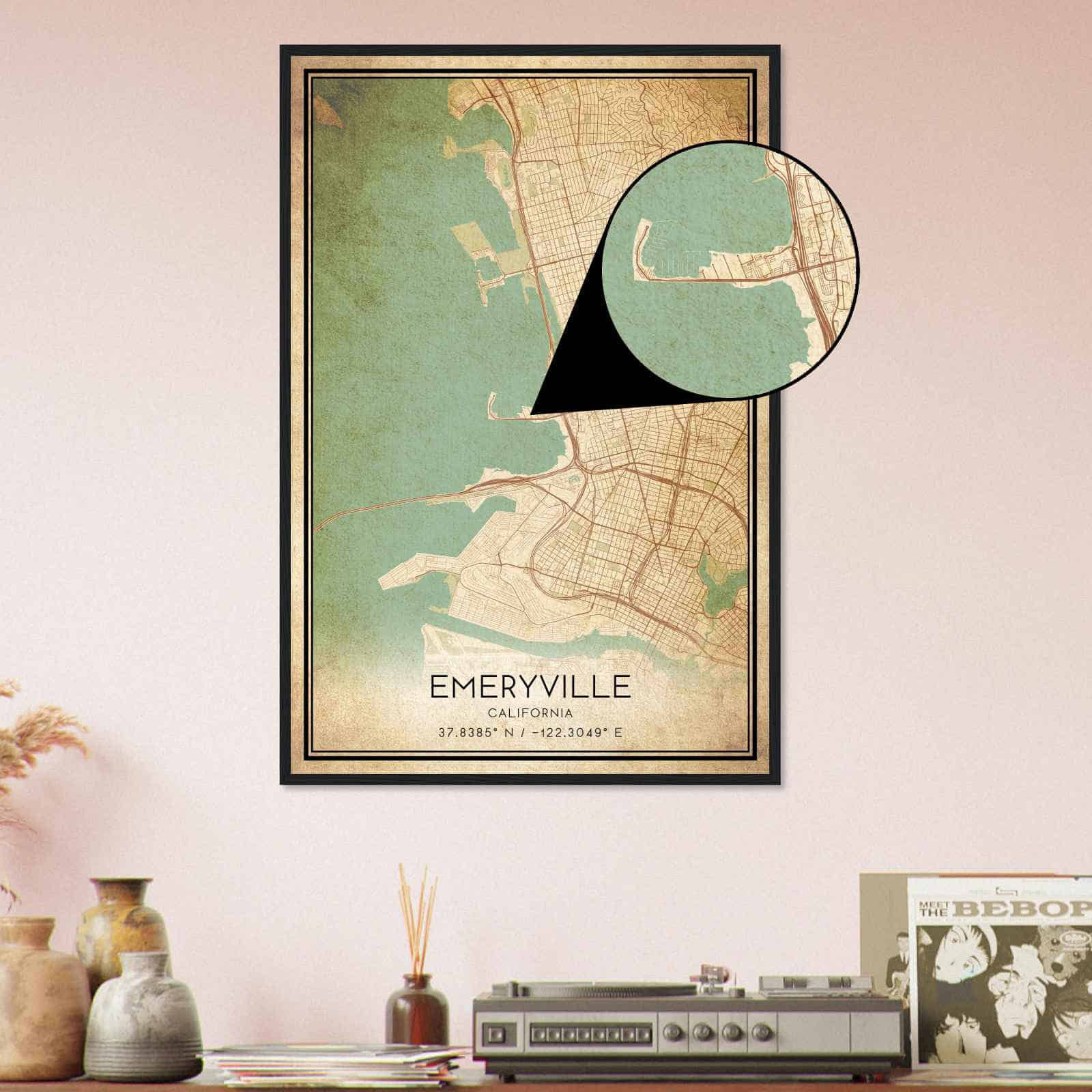 Deerfield Kansas Map Poster, Modern Home Decor Wall Art Print (Copy)