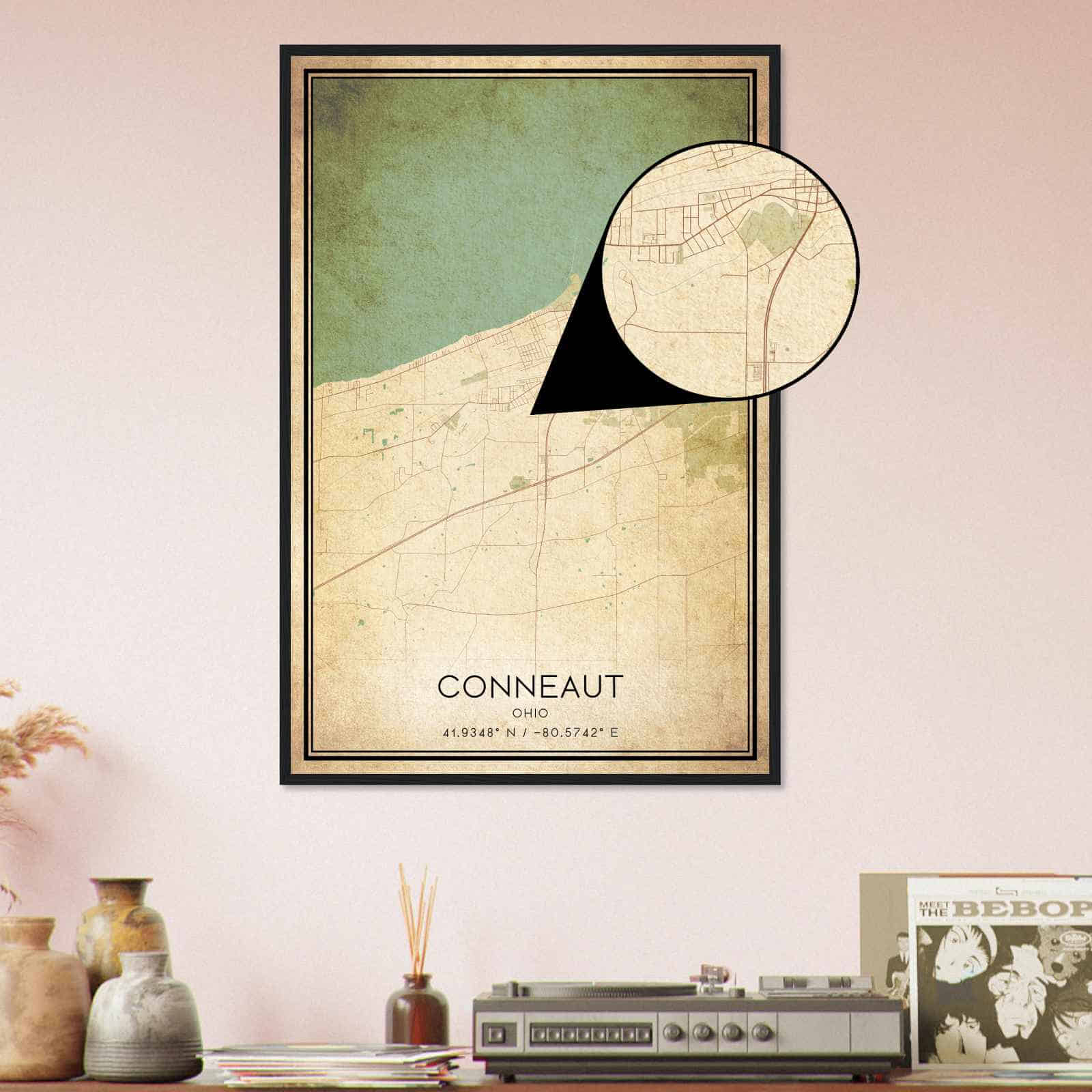 Deerfield Kansas Map Poster, Modern Home Decor Wall Art Print (Copy)