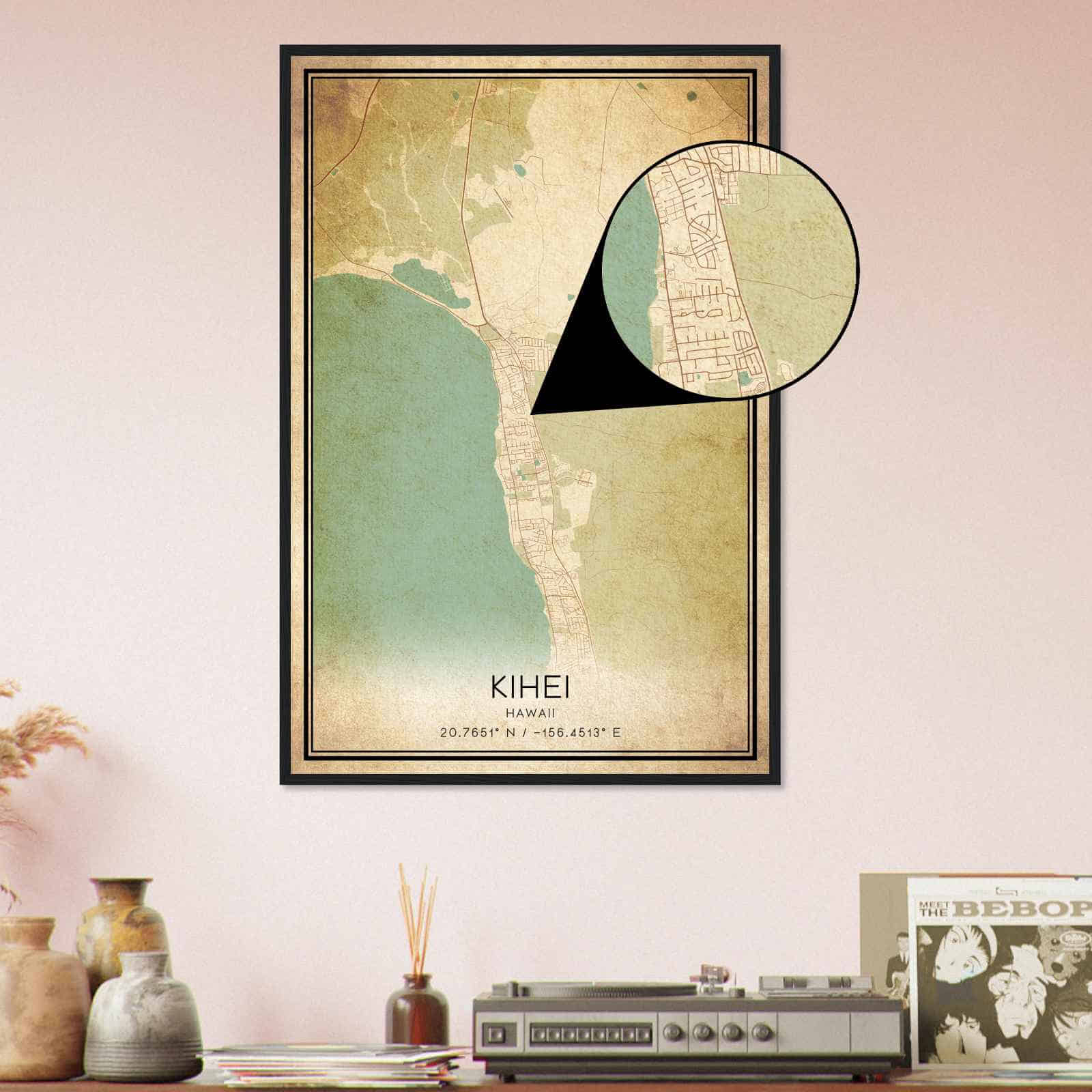 Deerfield Kansas Map Poster, Modern Home Decor Wall Art Print (Copy)