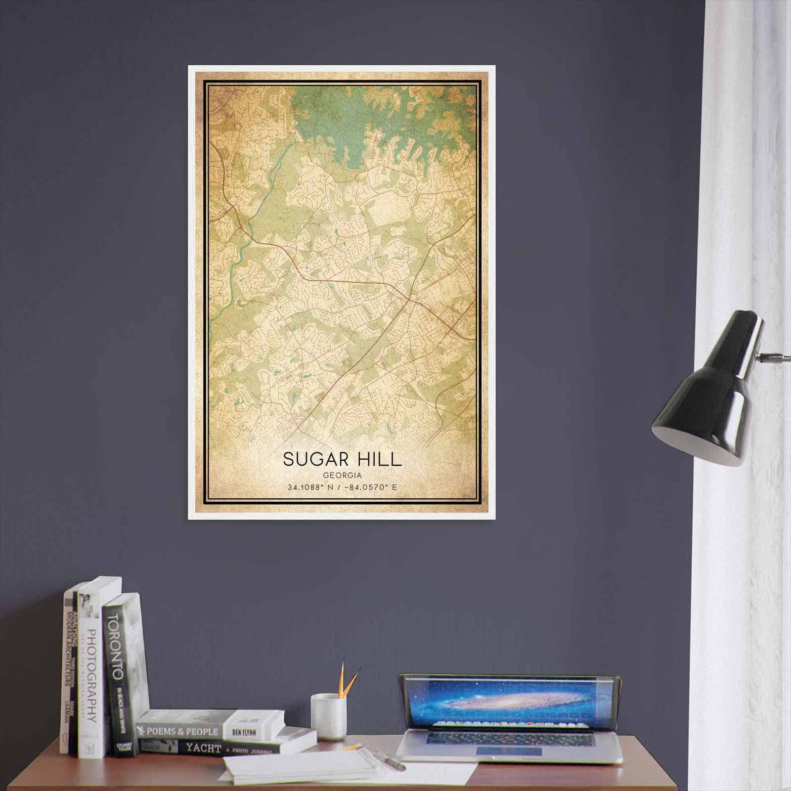 Deerfield Kansas Map Poster, Modern Home Decor Wall Art Print (Copy)