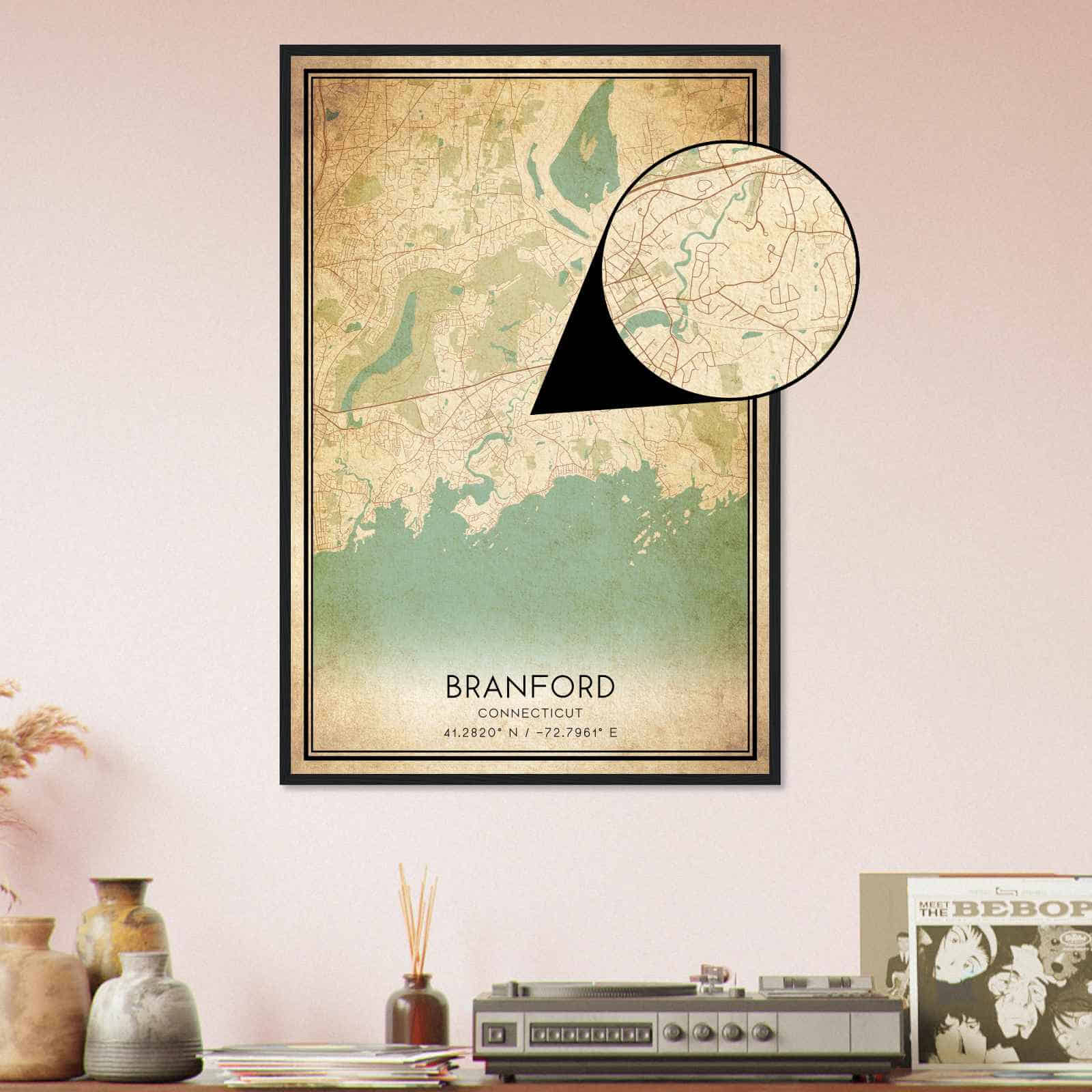 Deerfield Kansas Map Poster, Modern Home Decor Wall Art Print (Copy)