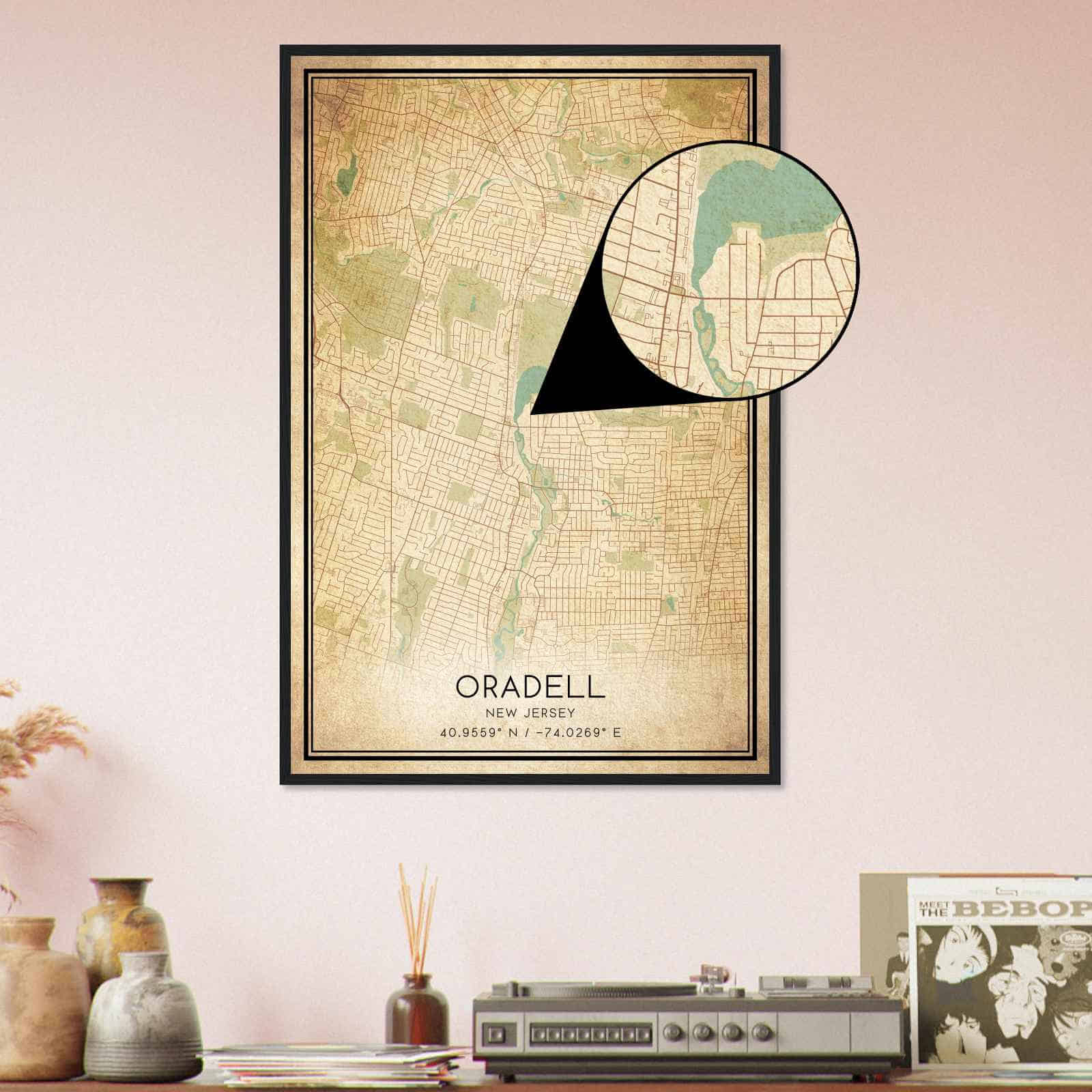 Deerfield Kansas Map Poster, Modern Home Decor Wall Art Print (Copy)