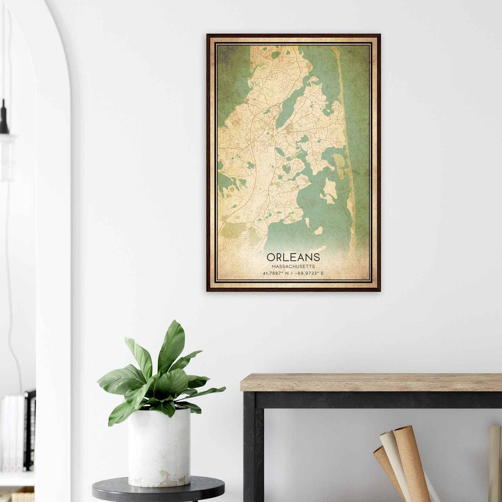 Deerfield Kansas Map Poster, Modern Home Decor Wall Art Print (Copy)