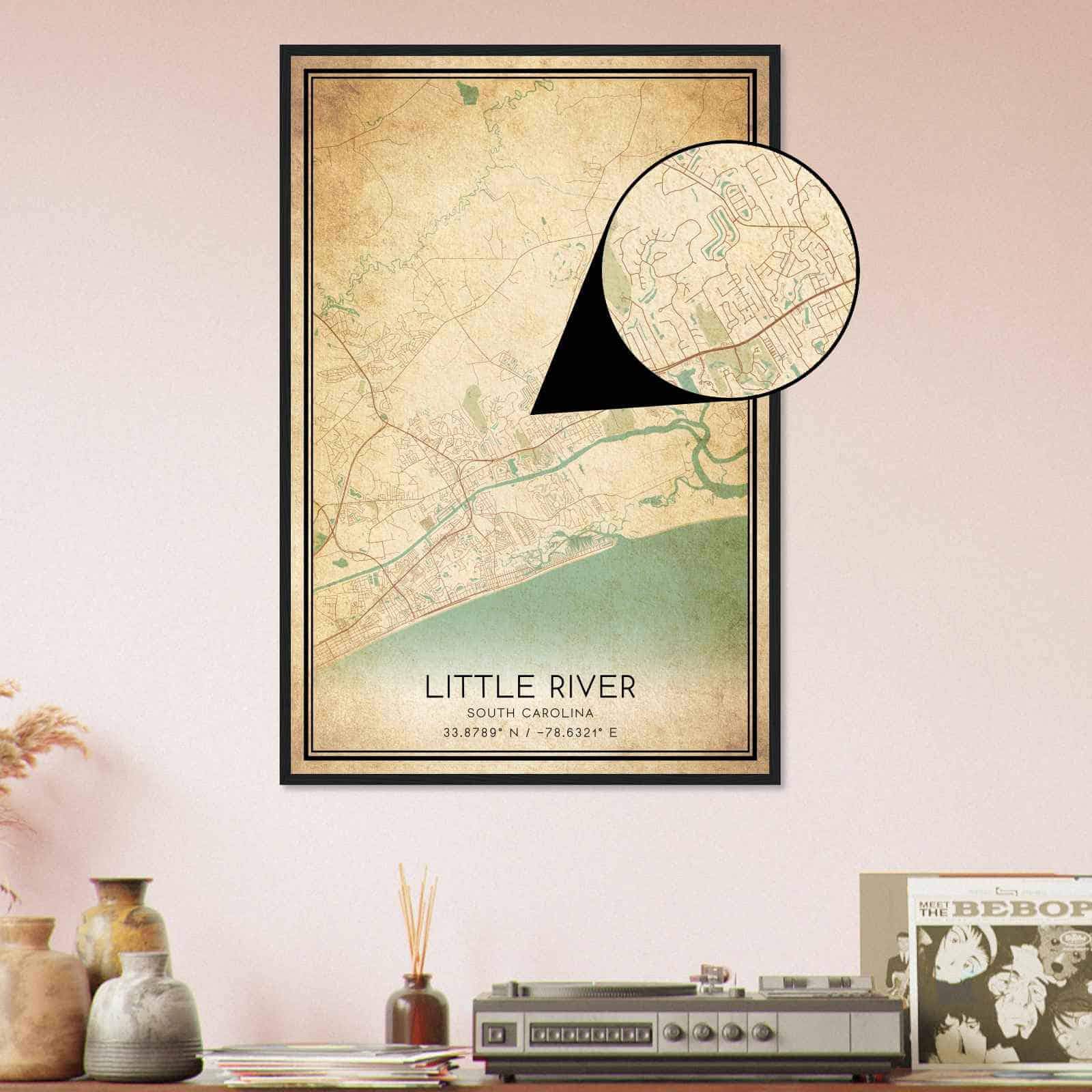 Deerfield Kansas Map Poster, Modern Home Decor Wall Art Print (Copy)
